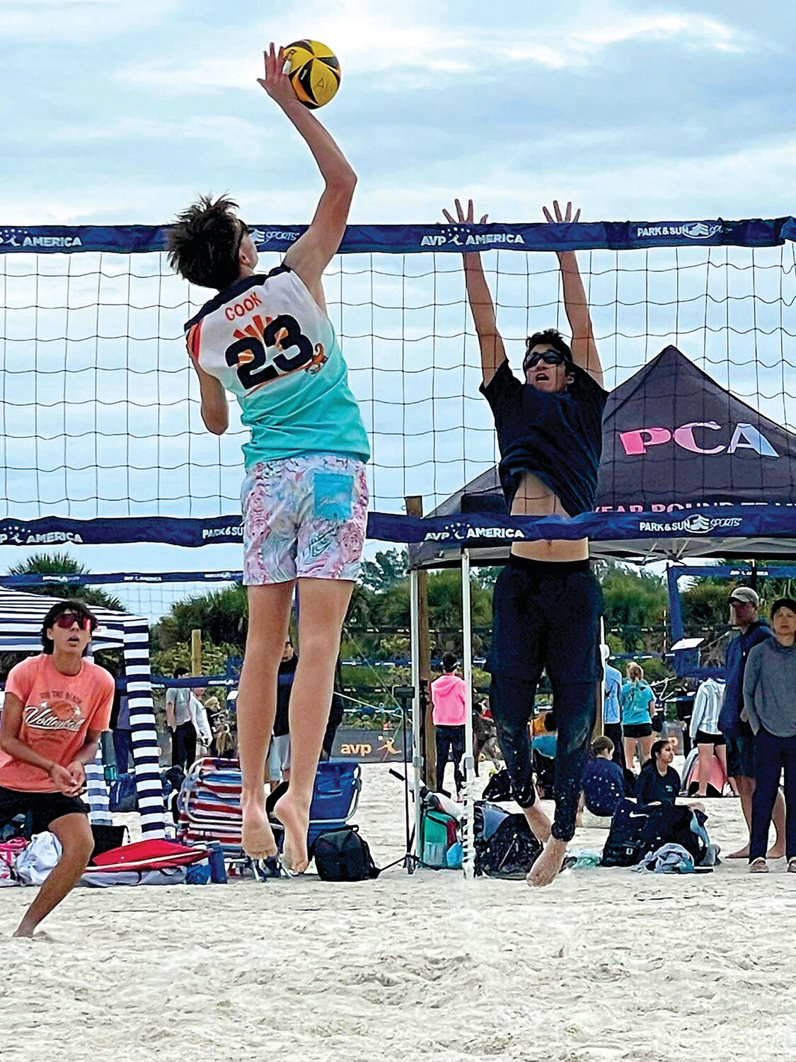 SandYard Youth Beach Volleyball player Joshua James Cook, a student at Council Rock South, competes in the AVP East Coast Championships.