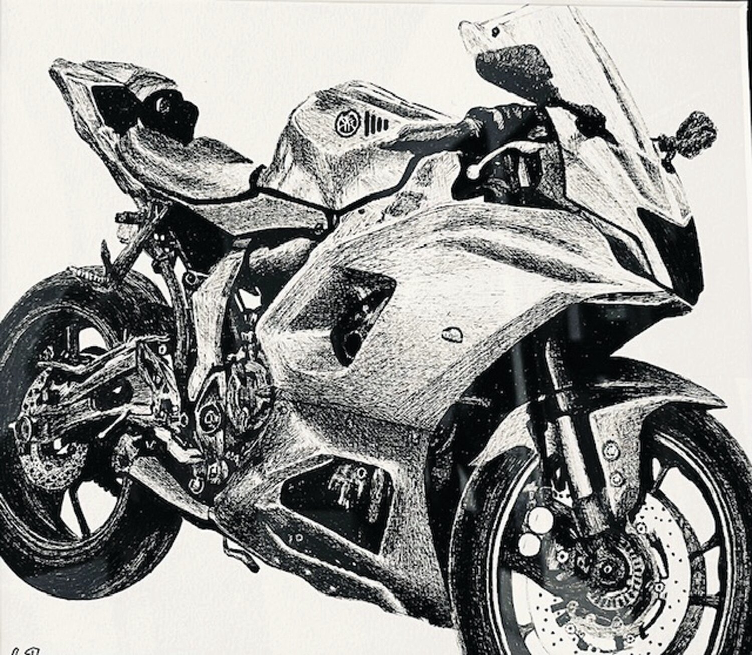 “Zoom Zoom” is a pen and ink drawing from Bristol Township/Truman High School artist Stephanie Duong.