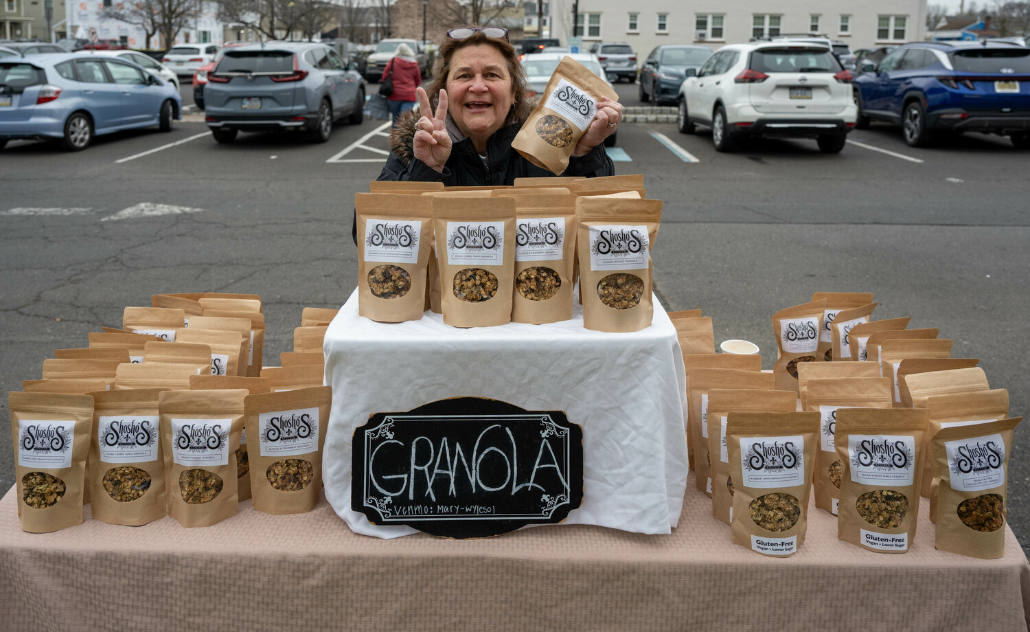 Mary Wyles, of Shosho’s Kitchen, sells granola.