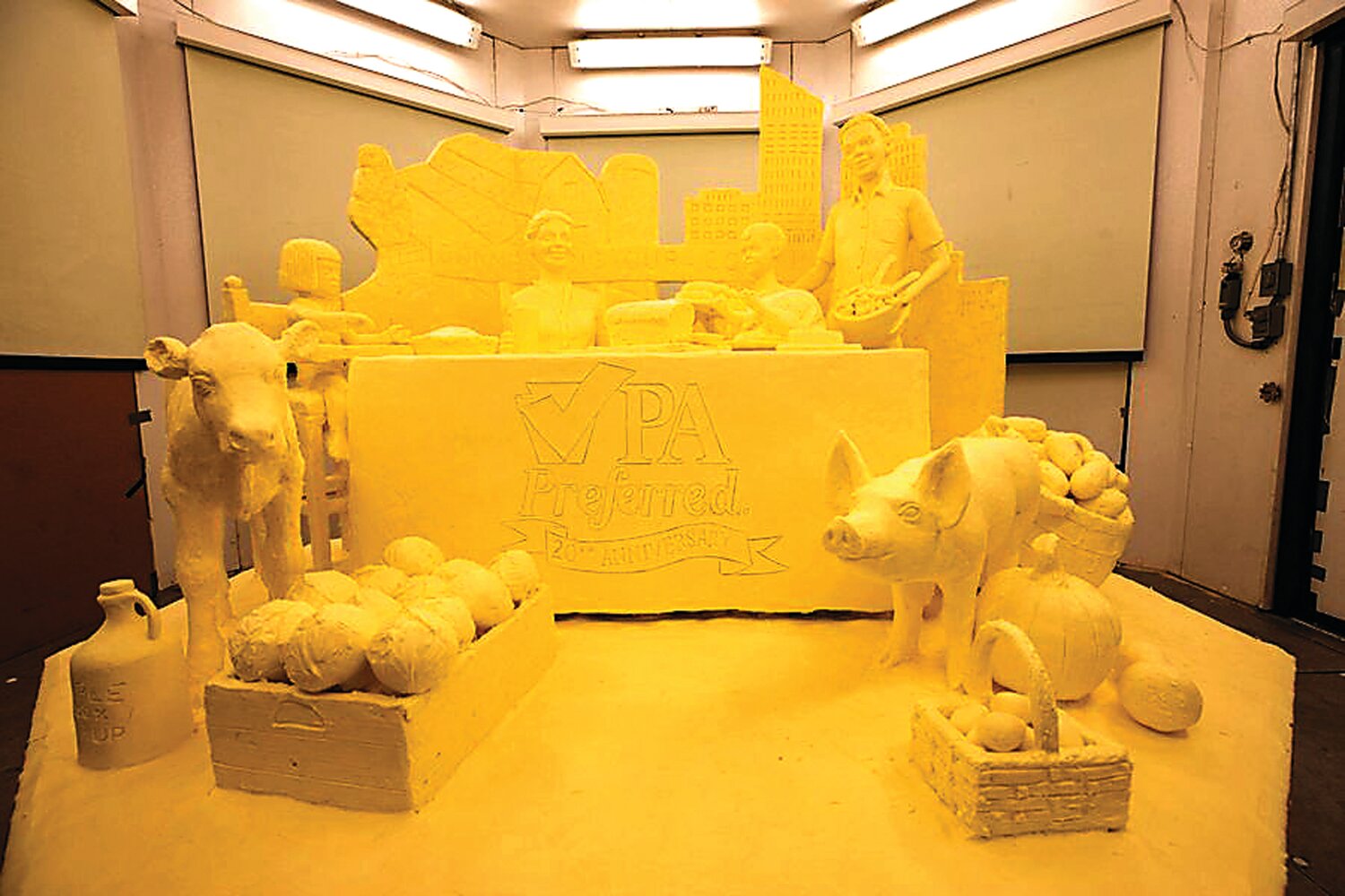 The unveiling of the annual butter sculpture is an important event at the Pennsylvania Farm Show, which continues through Saturday, Jan. 13. Although made of butter the sculpture is not edible and is repurposed as a source of fuel.