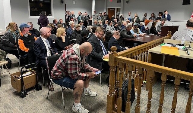 Residents living new Jefferson Abington Hospital's Warminster campus attend the Wednesday's zoning hearing board meeting where a potential buyer for the facility brought a request for zoning relief to accommodate an in-patient addiction recovery center.