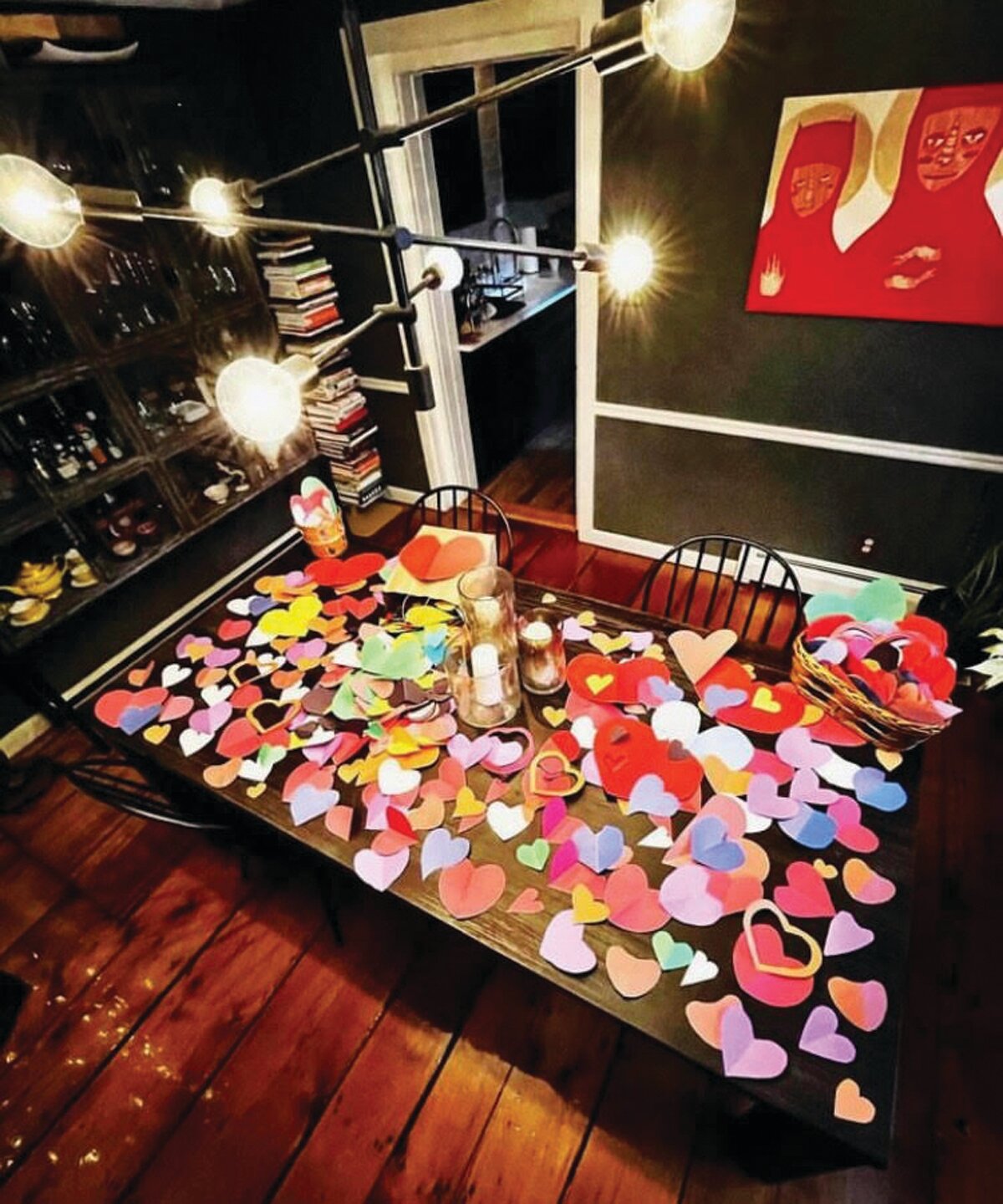 Hearts are ready to decorate Easton businesses and homes.