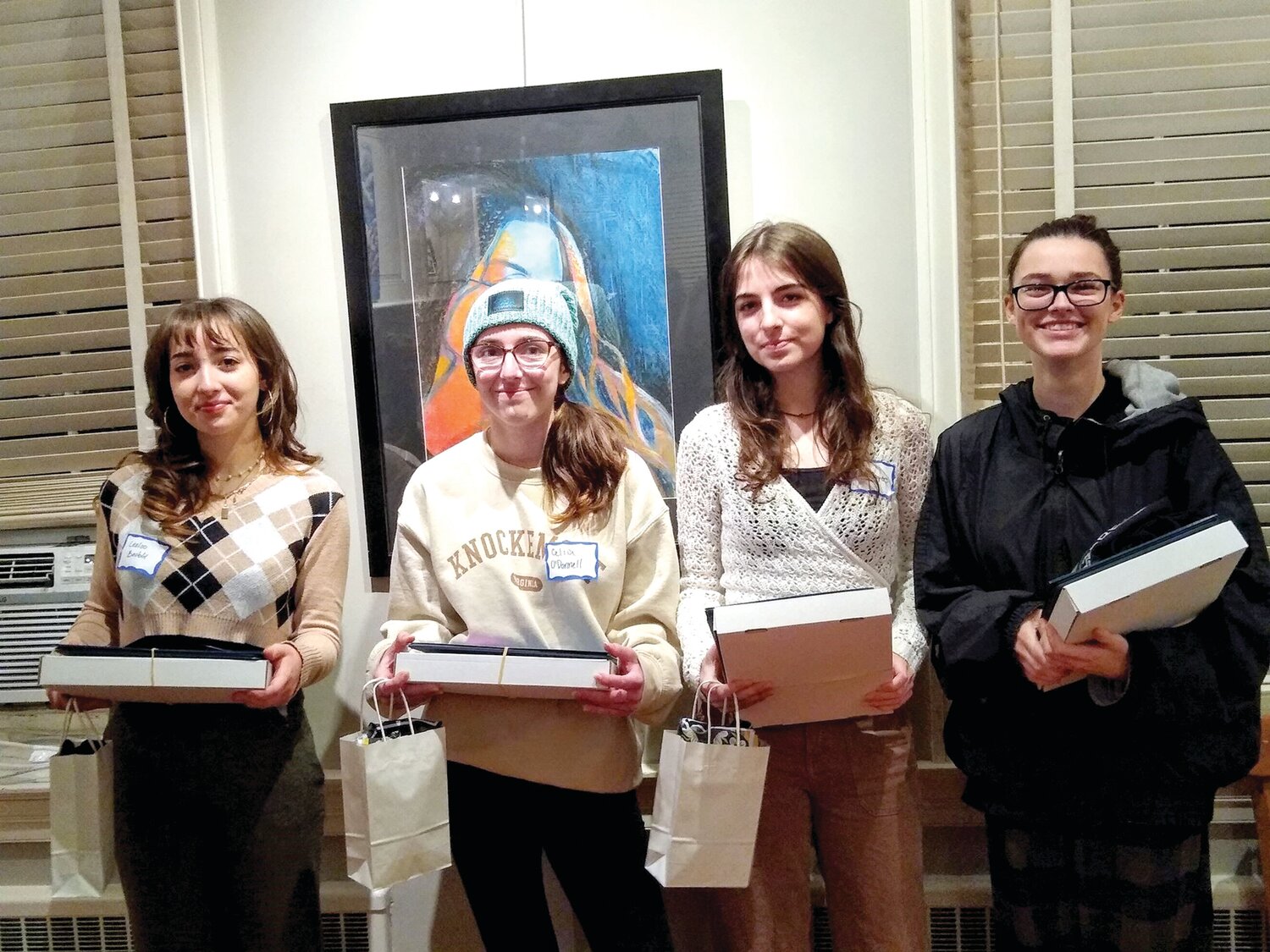 The award winners are, from left, Leeloo Boubil, Celia O’Donnell, Ella Sayers and Cailyn Convery.