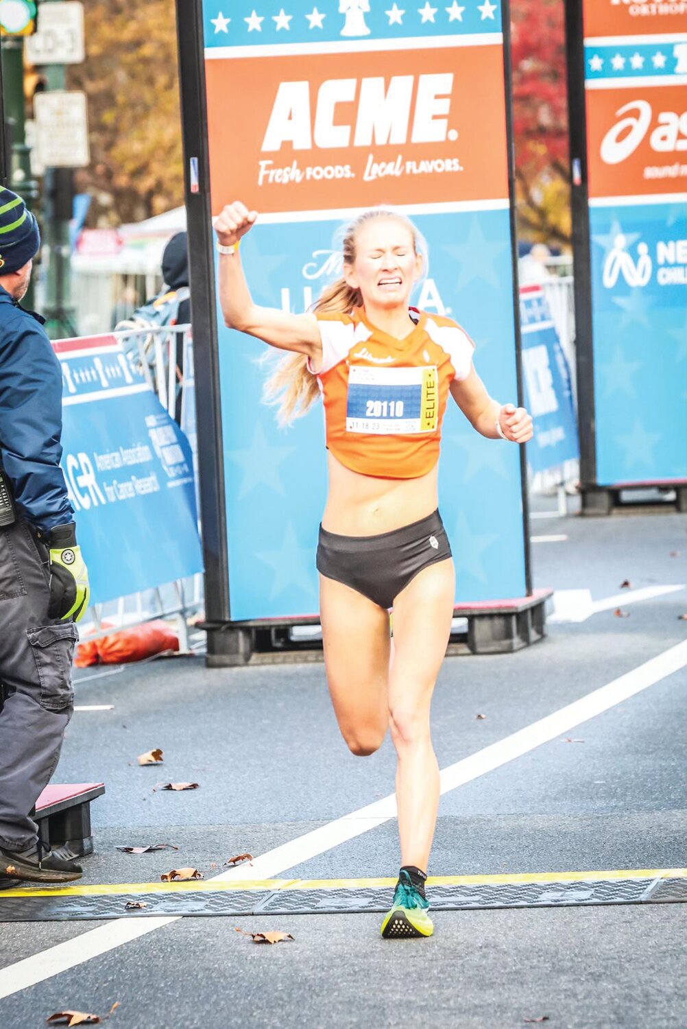 A time of 1:13 by Veronica Eder was fast enough for sixth place in the 2023 Philadelphia Half-Marathon.