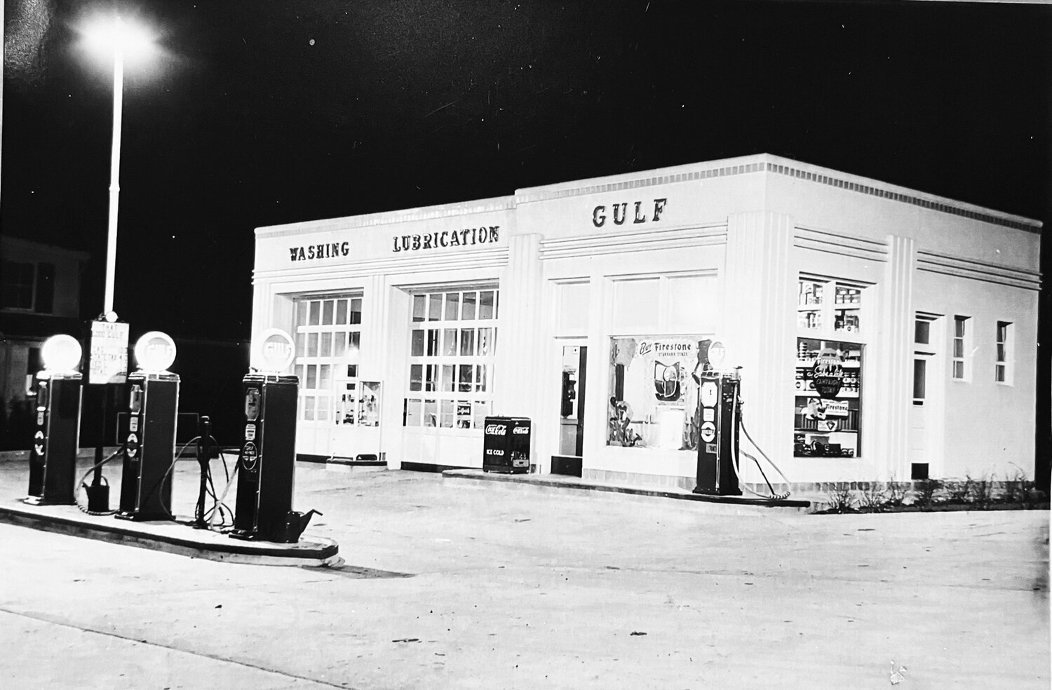After the Five Points Hotel structure was torn down in 1930, a Gulf gasoline station, operated by Horace Overholt, took its place at the prominent Doylestown intersection.
