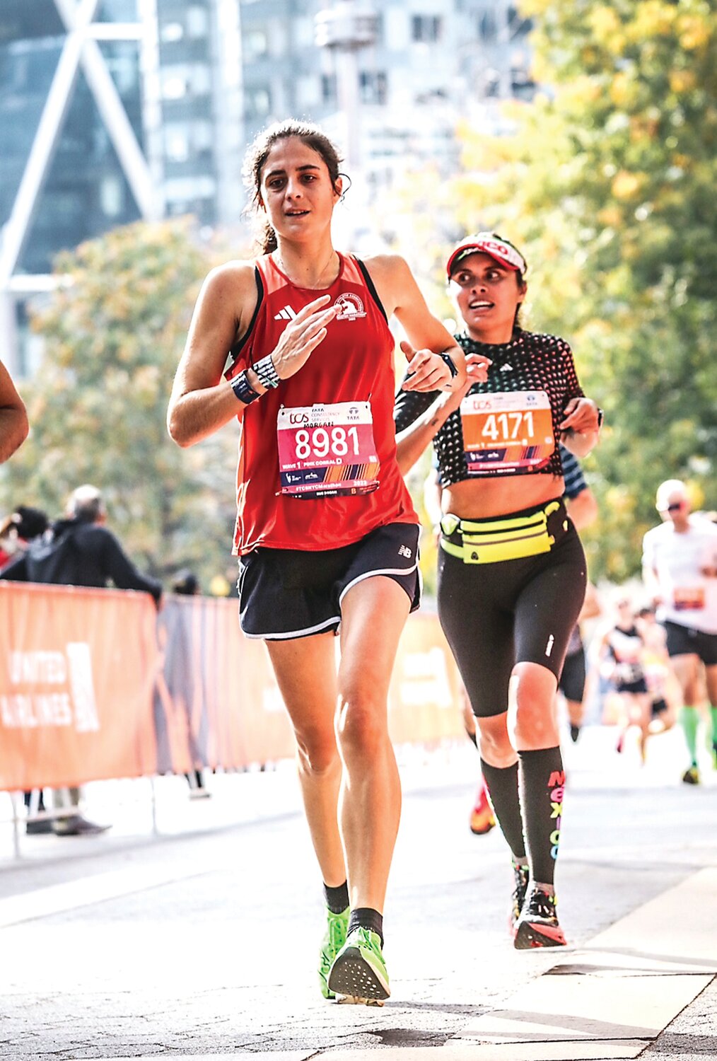Morgan Leh competes in the 2023 New York City Marathon.