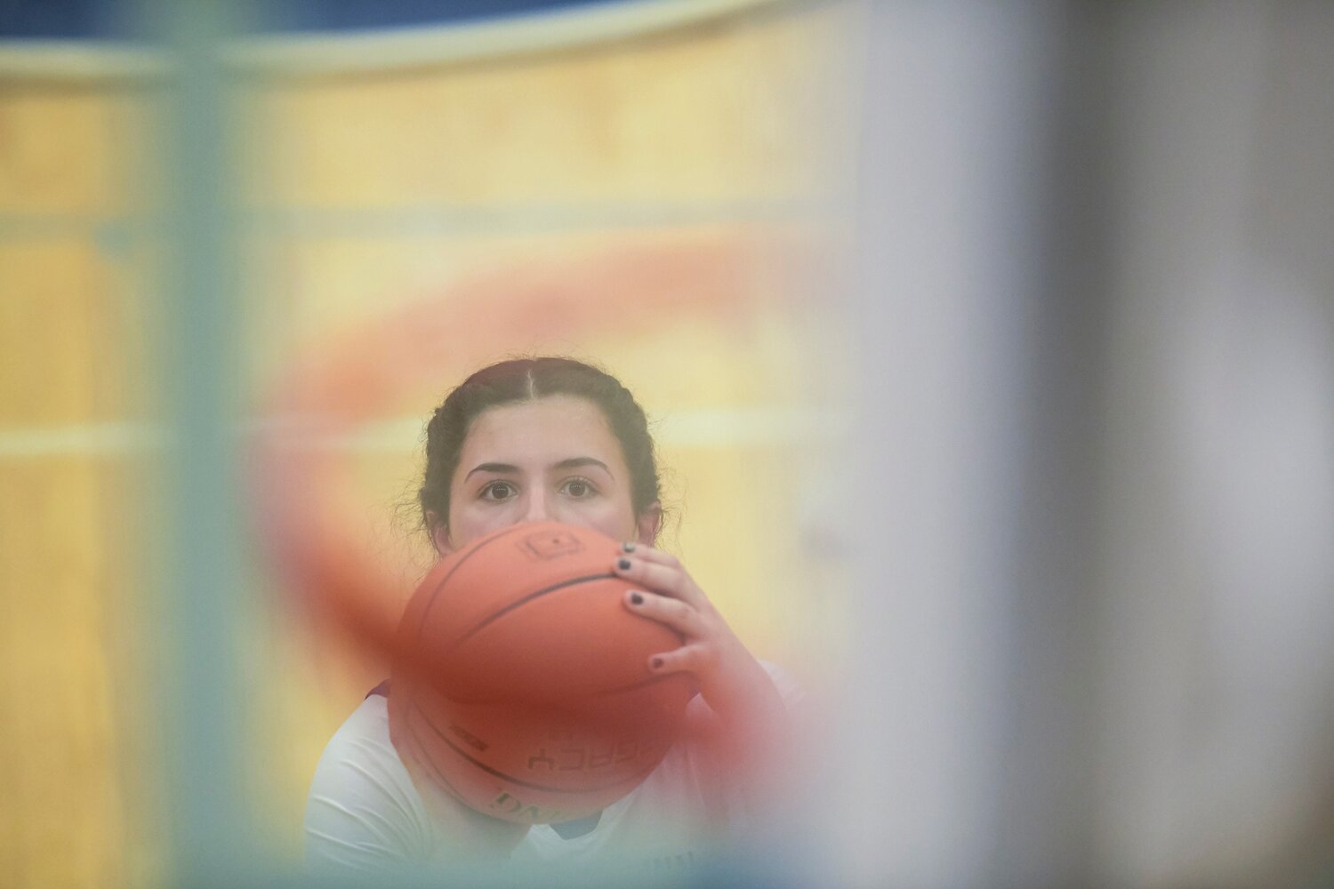 Quakertown’s Ava Pistone eyes up a foul shot through the hoop of the basket during the third quarter.