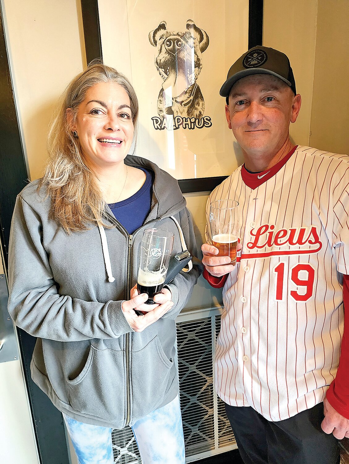 Carolyn Hanshew and James Wood of Perkasie take part in the Perkasie Ale Trail at Free Will Brewing Co.