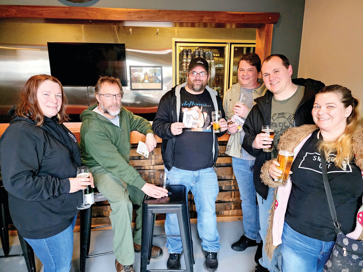 Tara Lippincott of Coopersburg meets her friends from all over Bucks County at Free Will Brewing Co. to enjoy Perkasie Ale Trail on Jan. 27.