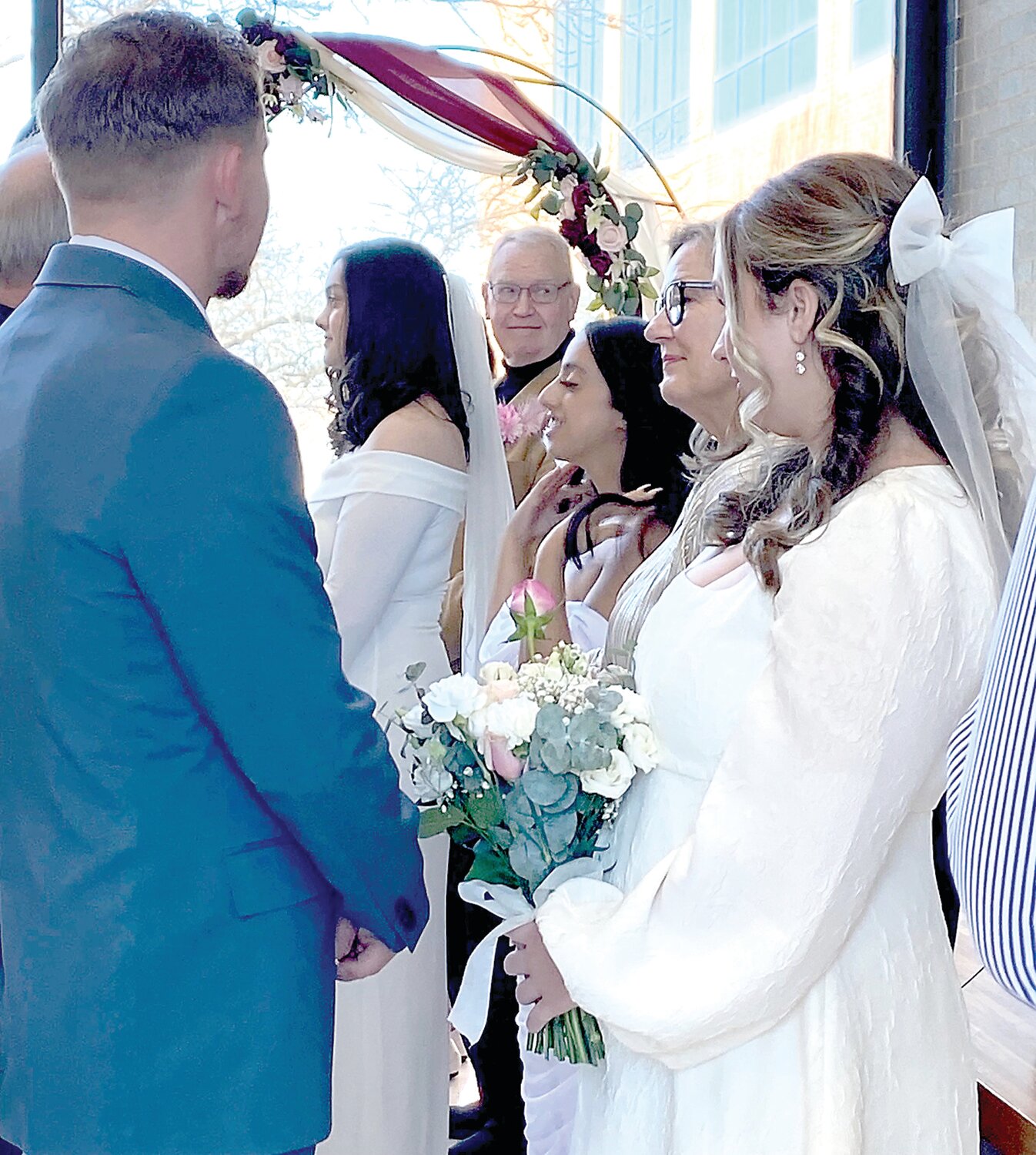 Couples from across the area were married Valentine’s Day in the light-filled rotunda at Bucks County’s administrative building. The free, special event is organized by Register of Wills Linda Bobrin and her staff.