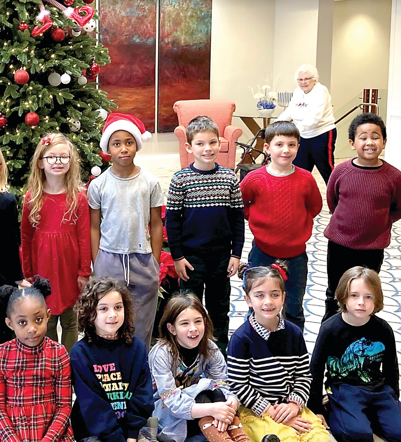Buckingham Friends School students sang carols for residents at Friends Village and Pennswood Village.