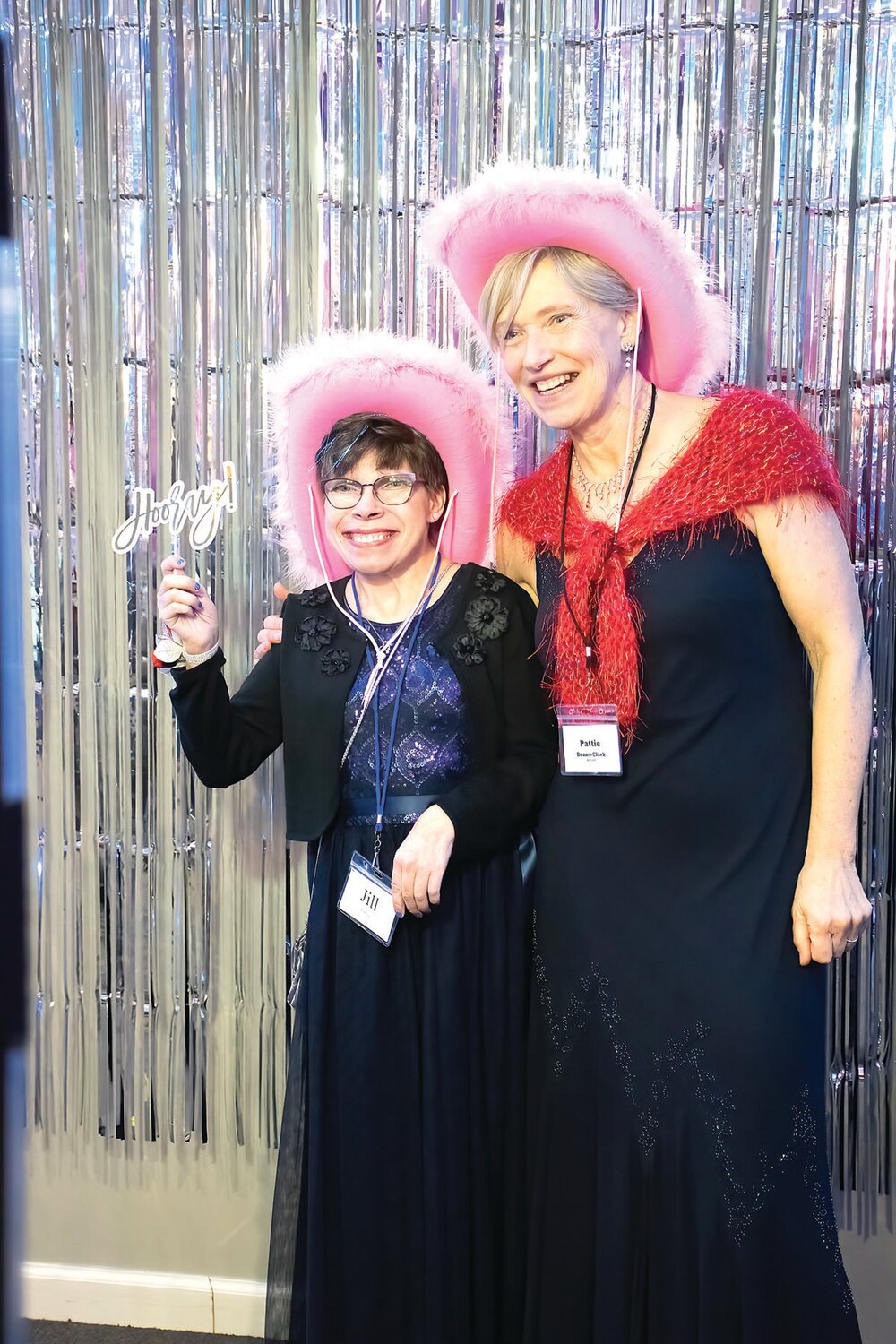 Jill Herman and her Night to Shine buddy Pattie Beans-Clark at the photo booth.