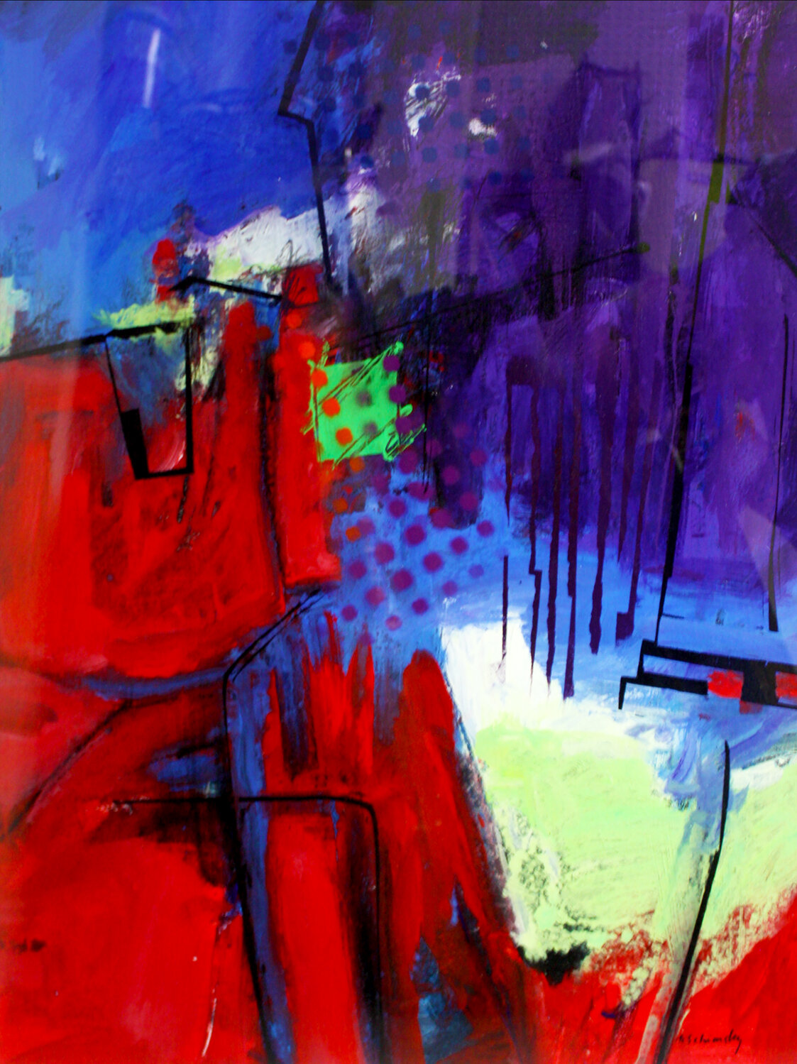 “Breaking Through,” by Marc Schimsky, is an acrylic on paper.