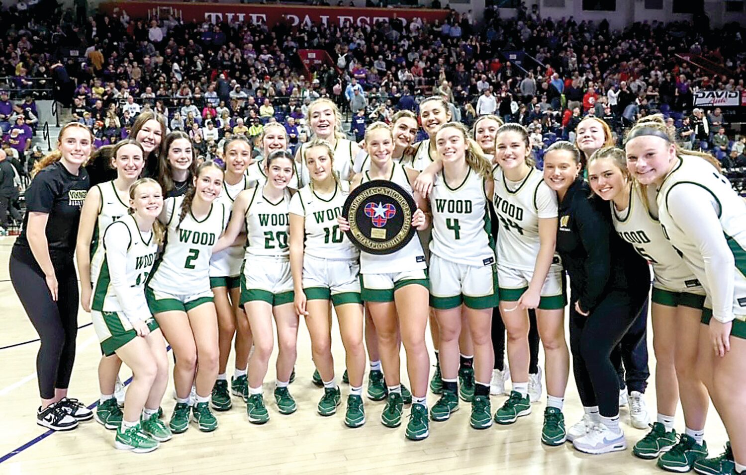 The Archbishop Wood girls basketball team defeated Archbishop Carroll 54-52 in double overtime Monday for the Philadelphia Catholic League title.