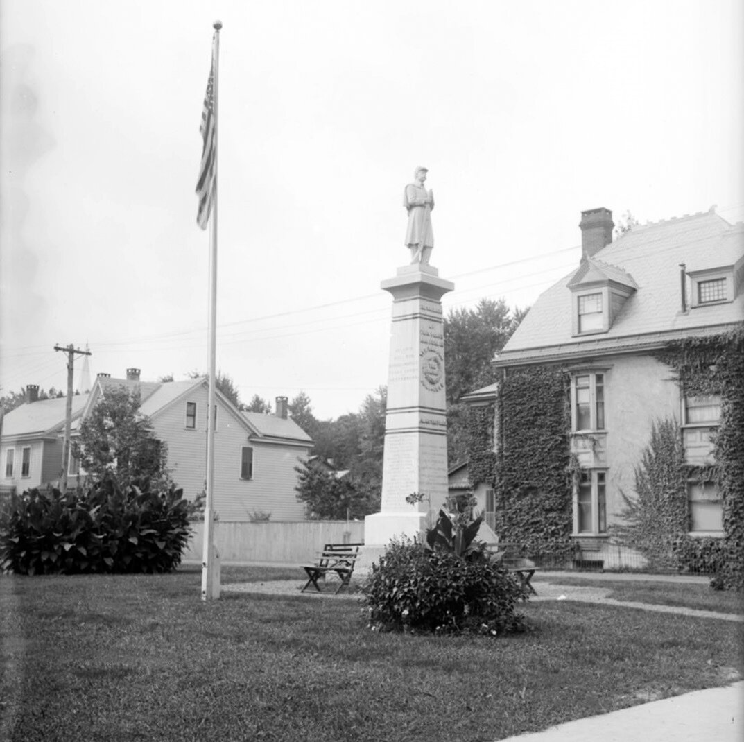 Mary Sheridan Park, formerly York Street Park, sits at the corner of York and George streets in the City of Lambertville and is home to an 1870 Civil War monument.
