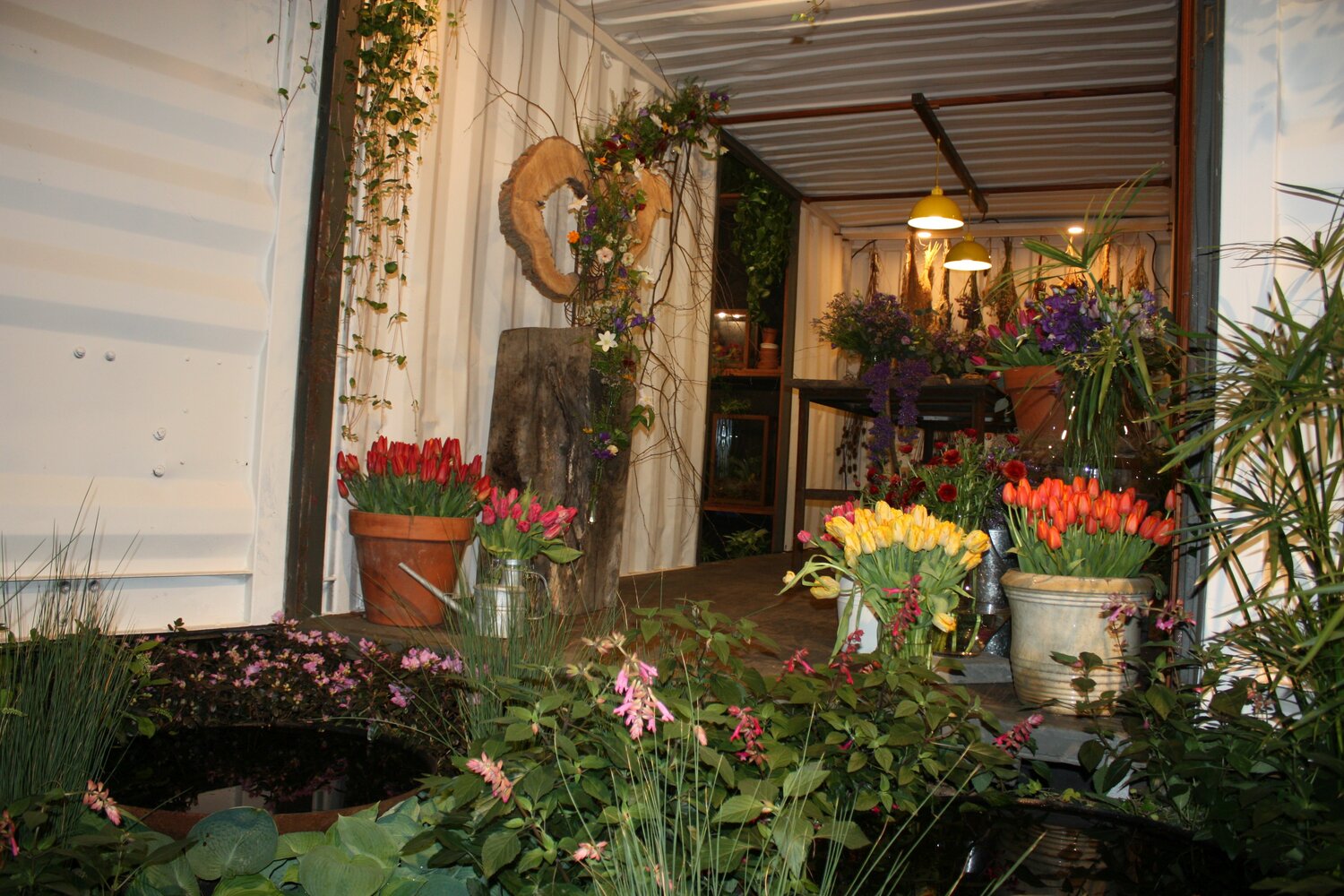 “Two Worlds,” a florist’s studio and urban retreat, is by Mark Cook Landscape & Contracting, of Doylestown.