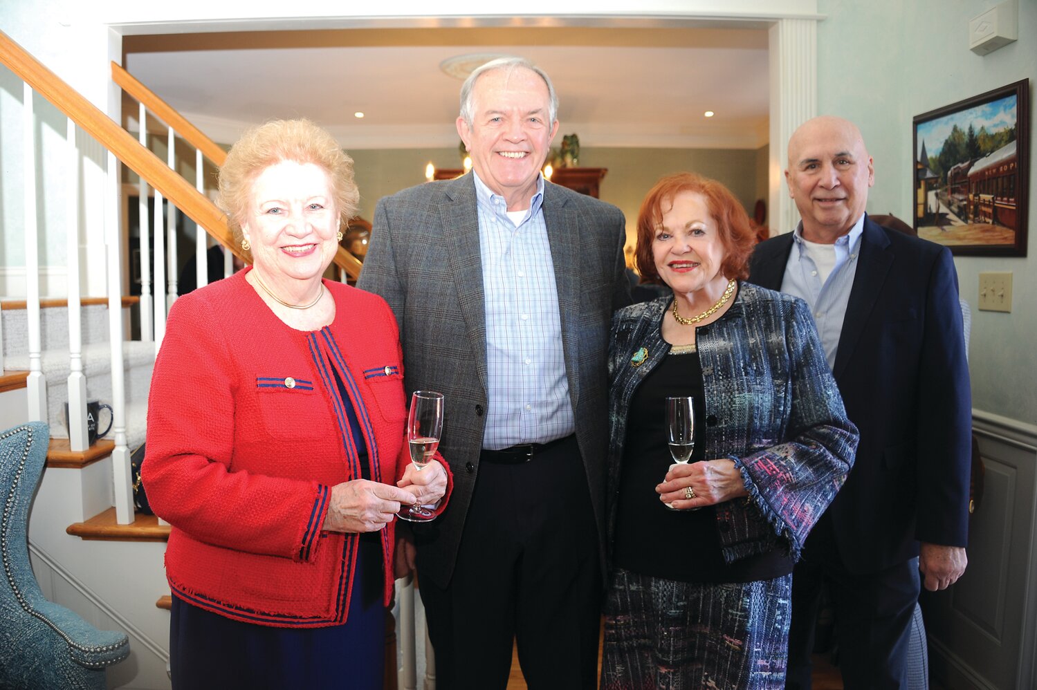 Susan Kane, Ron Strouse, former mayor of Doylestown; Barbara Donnelly Bentivoglio and  Fred Cresson.