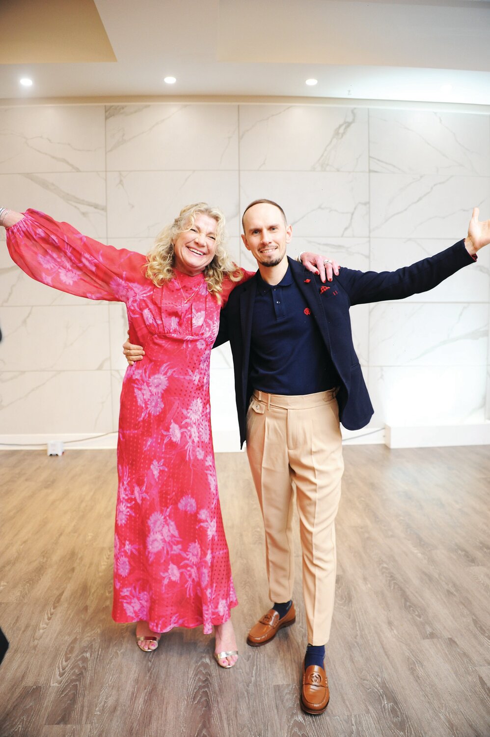 Barbara Beans with dance partner Val Golubev.