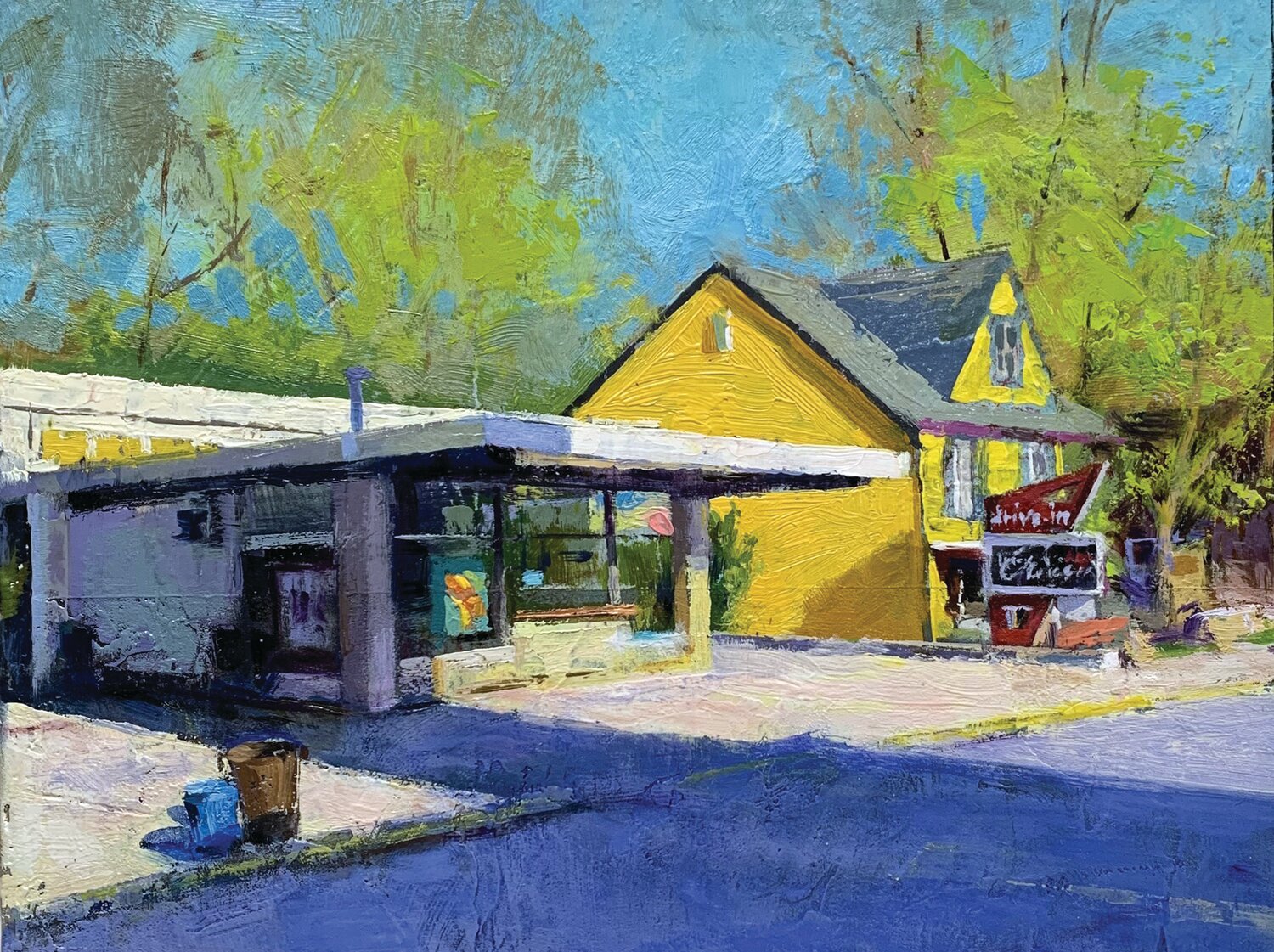 The striking color and juxtaposition of shapes of this piece of period architecture caught Lambertville, N.J., painter Matt DeProspero’s eye. The piece is called “Del Vue.”