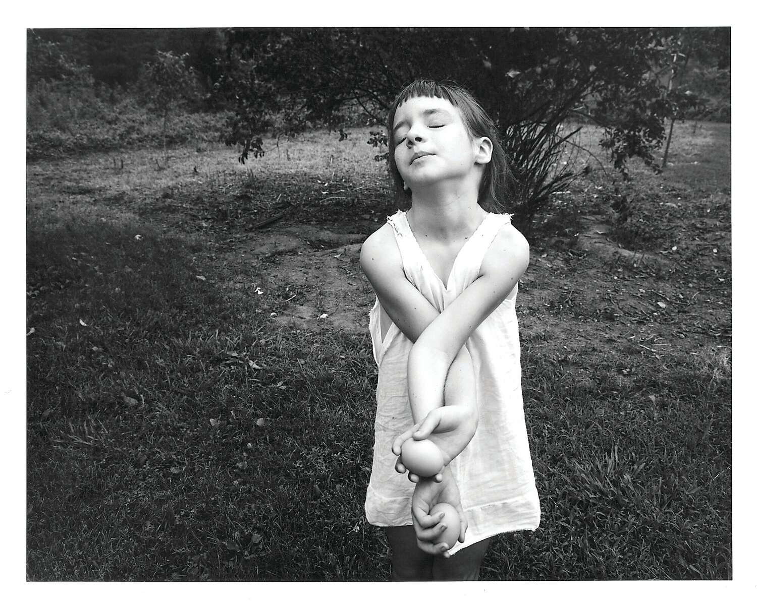 “Nancy, Danville, Virginia,” 1969, is a gelatin silver print by Emmet Gowin, from The Emmet Gowin Archive, gift of Emmet and Edith Gowin and Museum purchase, Fowler McCormick, Class of 1921, Fund.