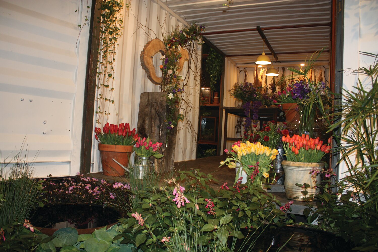 “Two Worlds” a florist’s studio and urban retreat, is by Mark Cook Landscaping and Contracting of Doylestown.