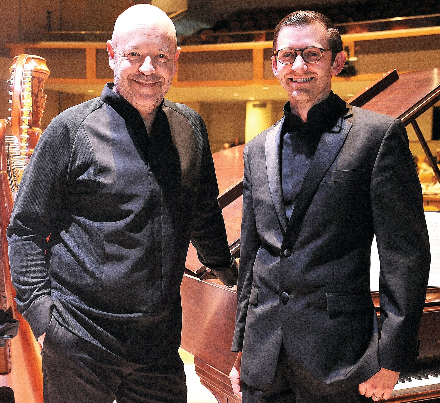 Bucks County Symphony Orchestra Music Director Jose Dominguez, left, stands with Assistant Conductor Sebastian Grand.