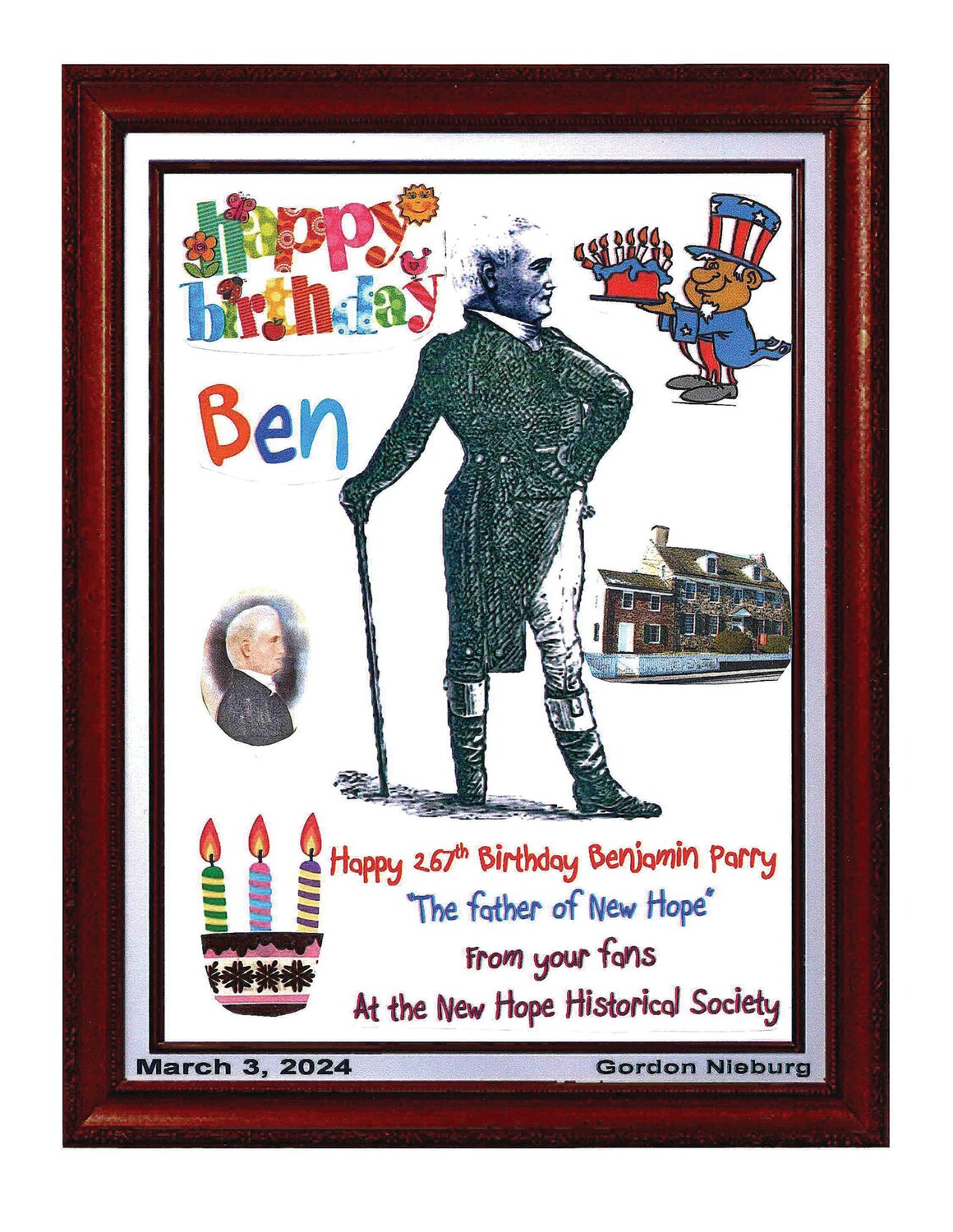A Happy Birthday card designed and created by Gordon Nieburg.