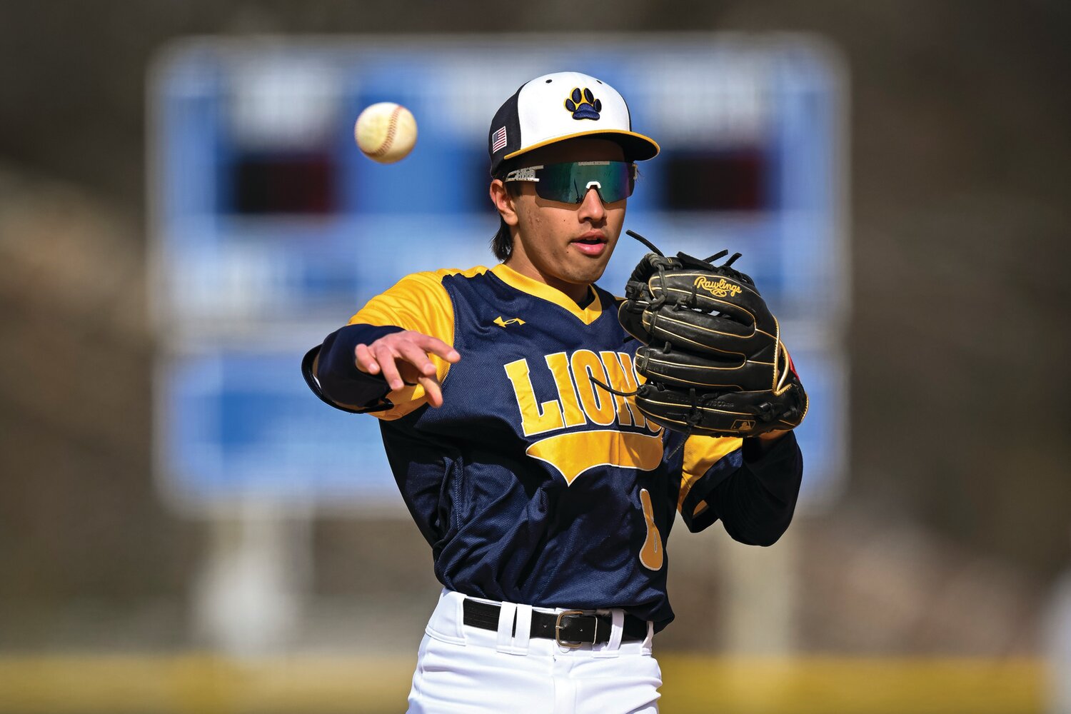 New Hope-Solebury’s Kieran Patel fields a ground ball in the first inning.