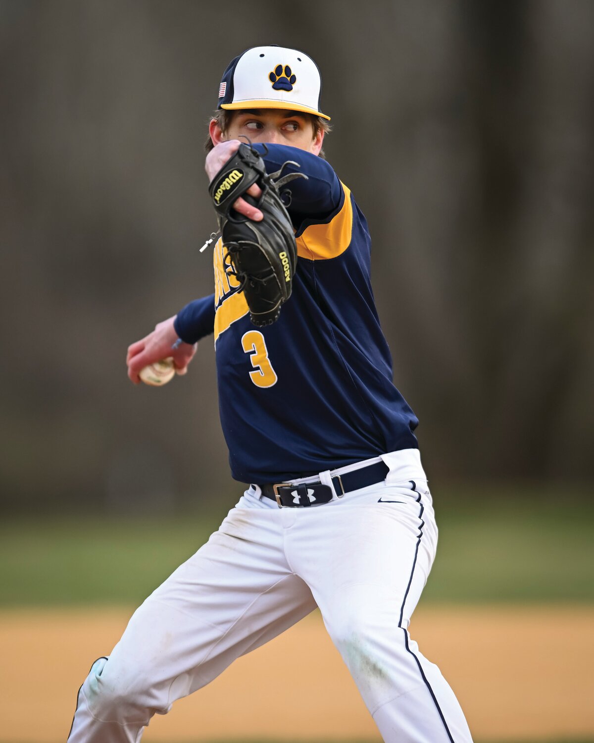 New Hope-Solebury pitcher Tyler Corino delivers a pitch in the second inning.