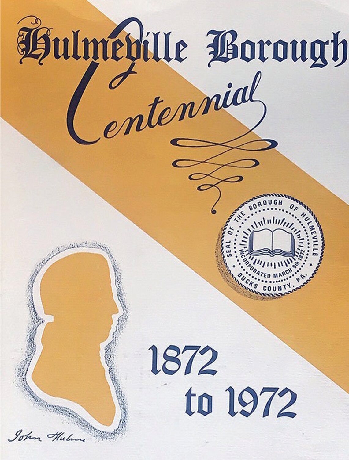This image adorned the cover of the Hulmeville Borough Centennial History Book.