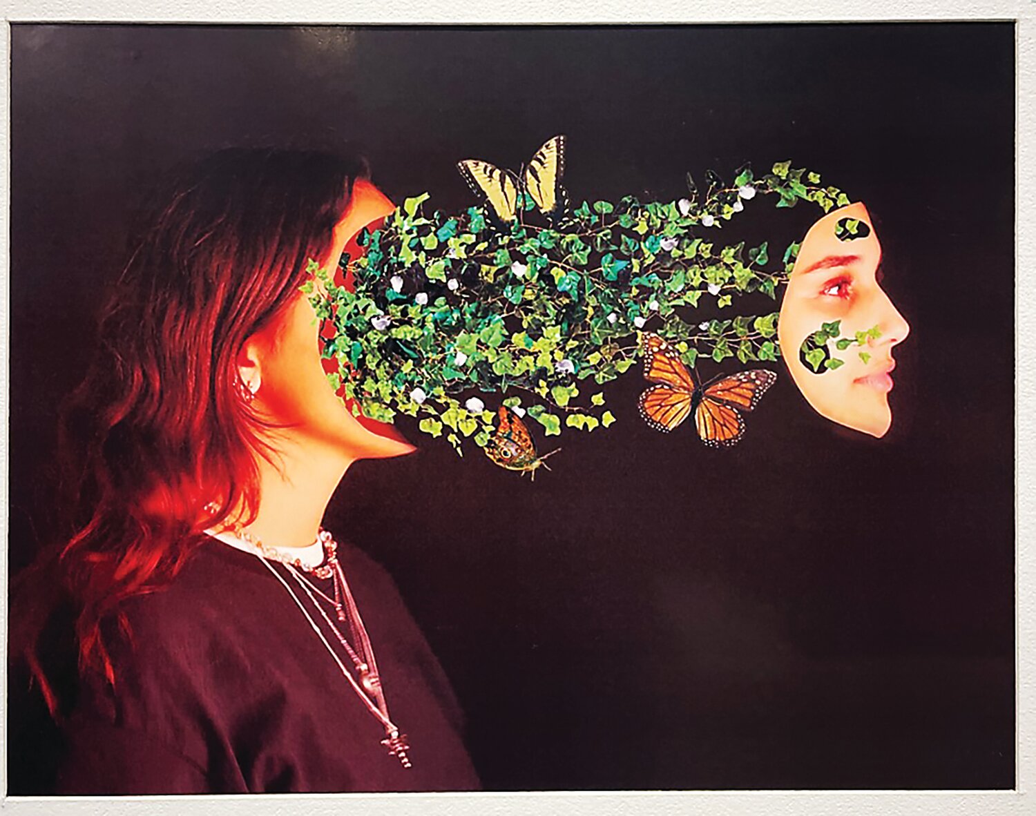“Self-Portrait,” created by Sara Trudo with Adobe Photoshop, is from the 28th Annual High School Art Exhibition in 2023.