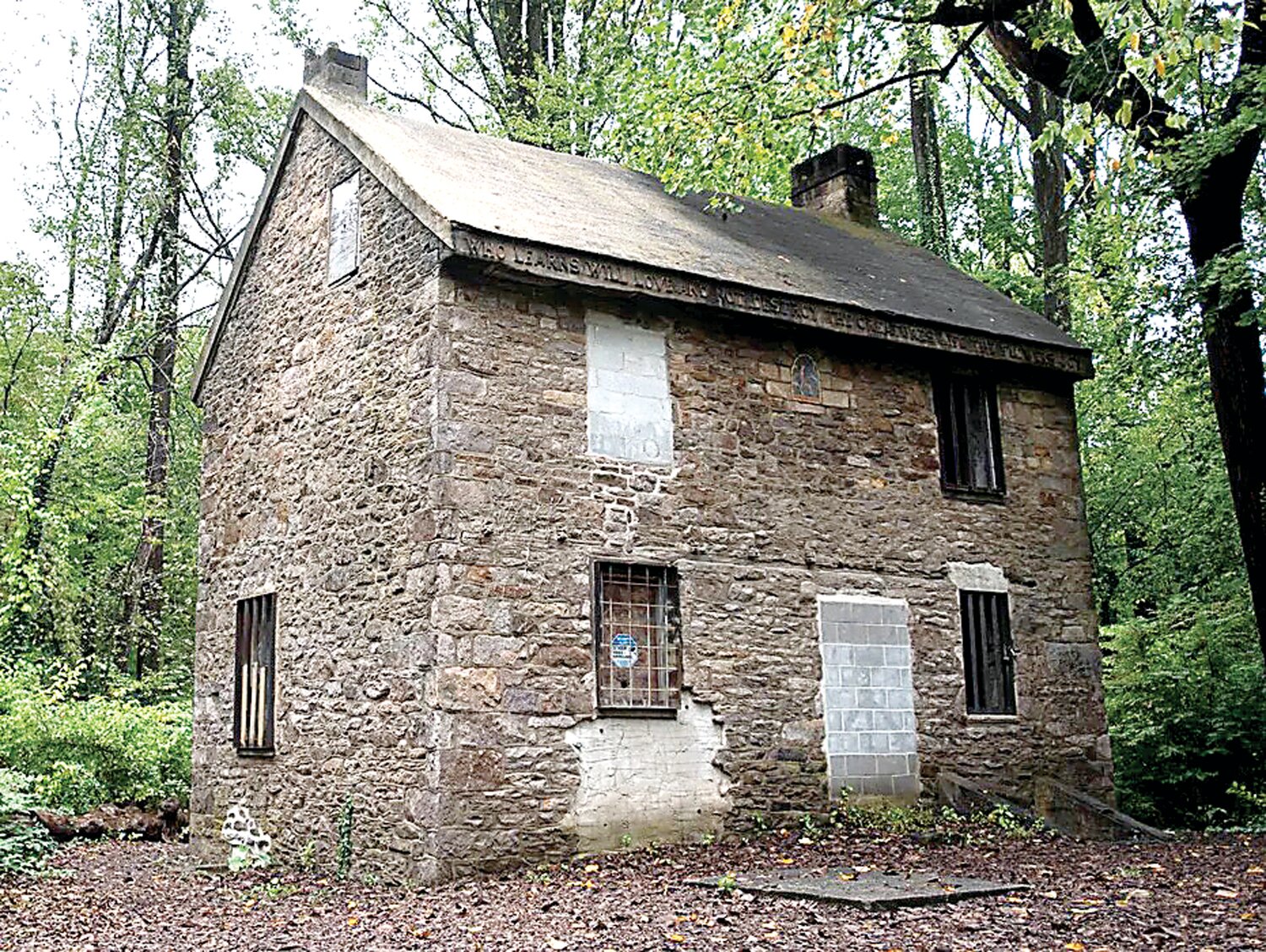 The Doylestown Nature Club operated out of a renovated 18th century stone farmhouse on Henry Mercer’s Fonthill estate for the club’s use.