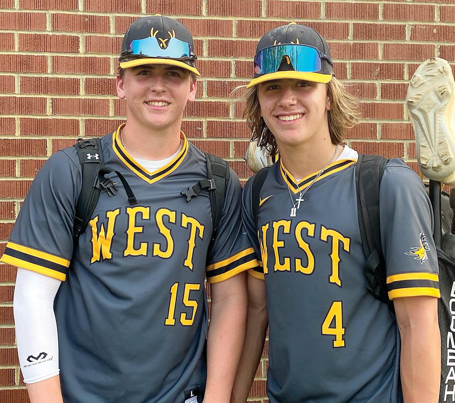 Brothers Sam Greer, left, and Jacob Greer are taking the mound this spring for Central Bucks West, the defending District One 6A champion.