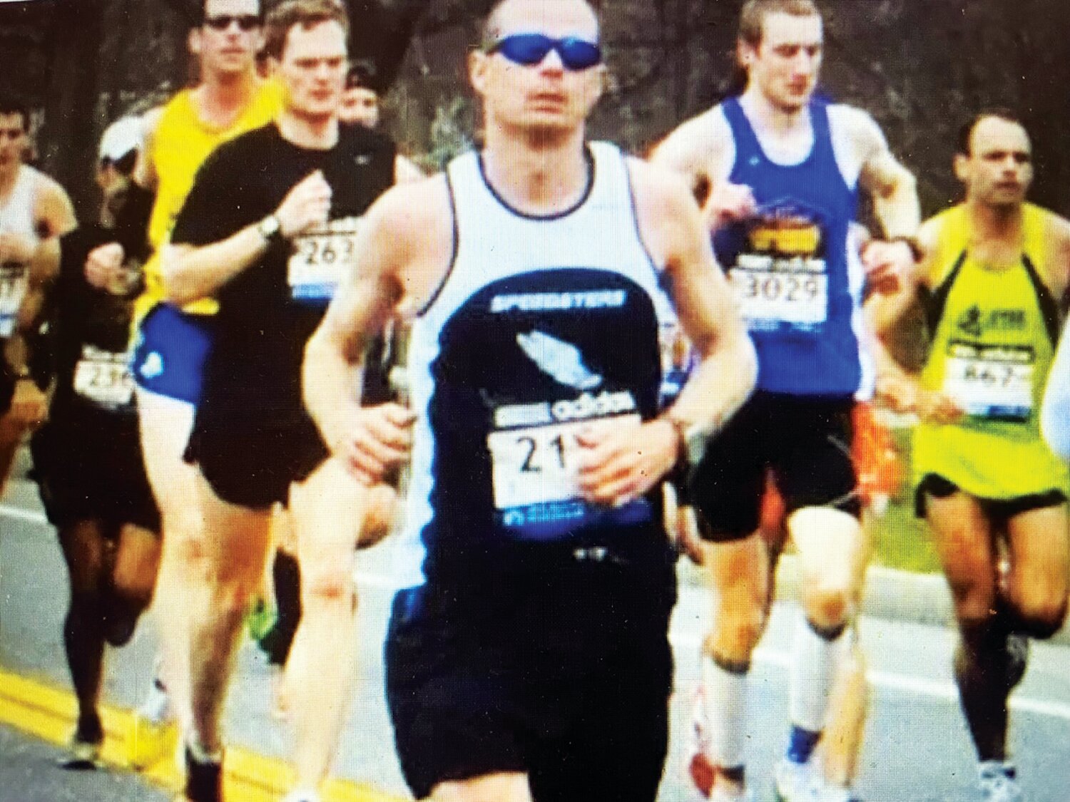 Peter Lederer of Langhorne competes in the 2019 Boston Marathon.
