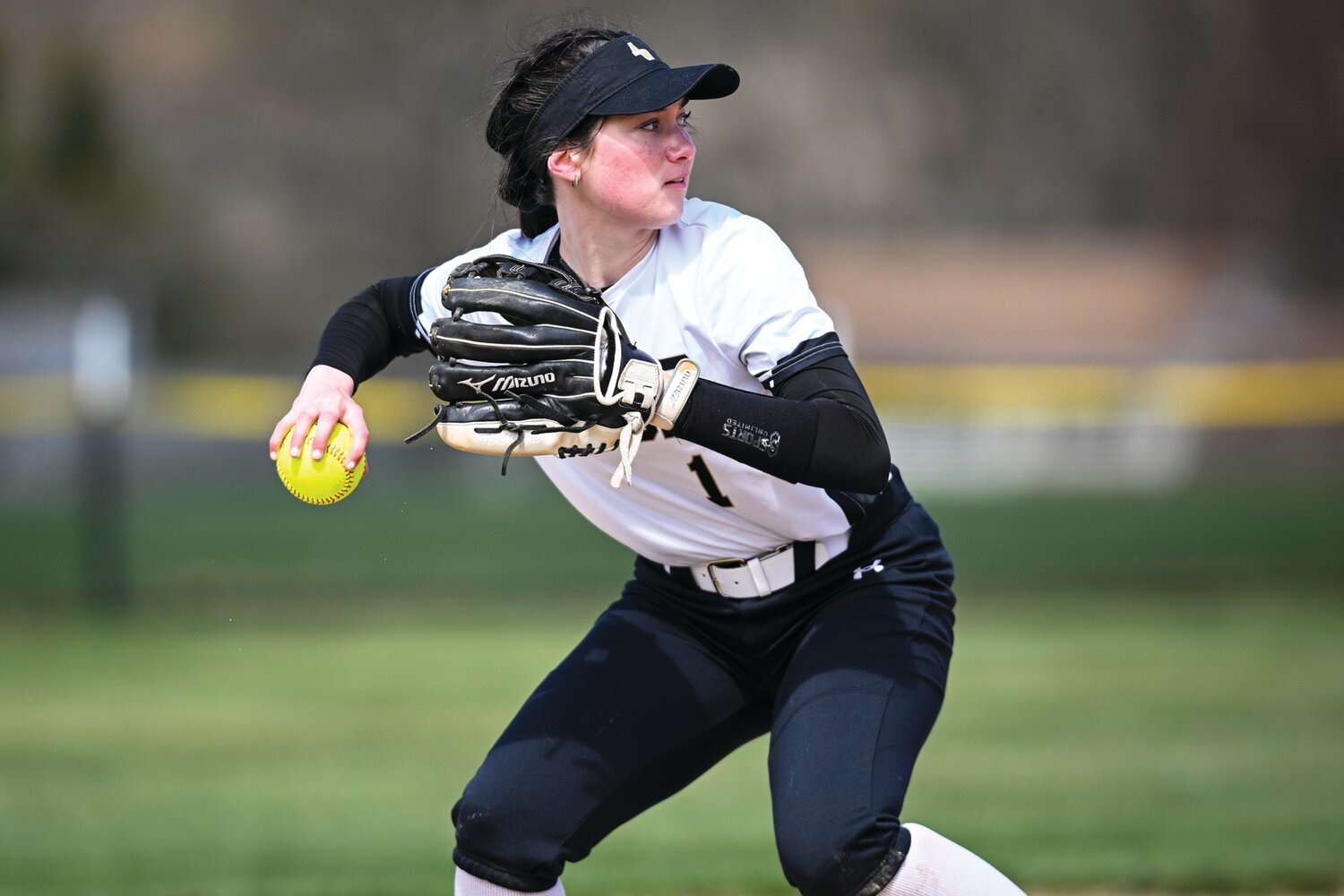 Archbishop Wood shortstop Elise Cawley throws out a runner during the fourth inning.