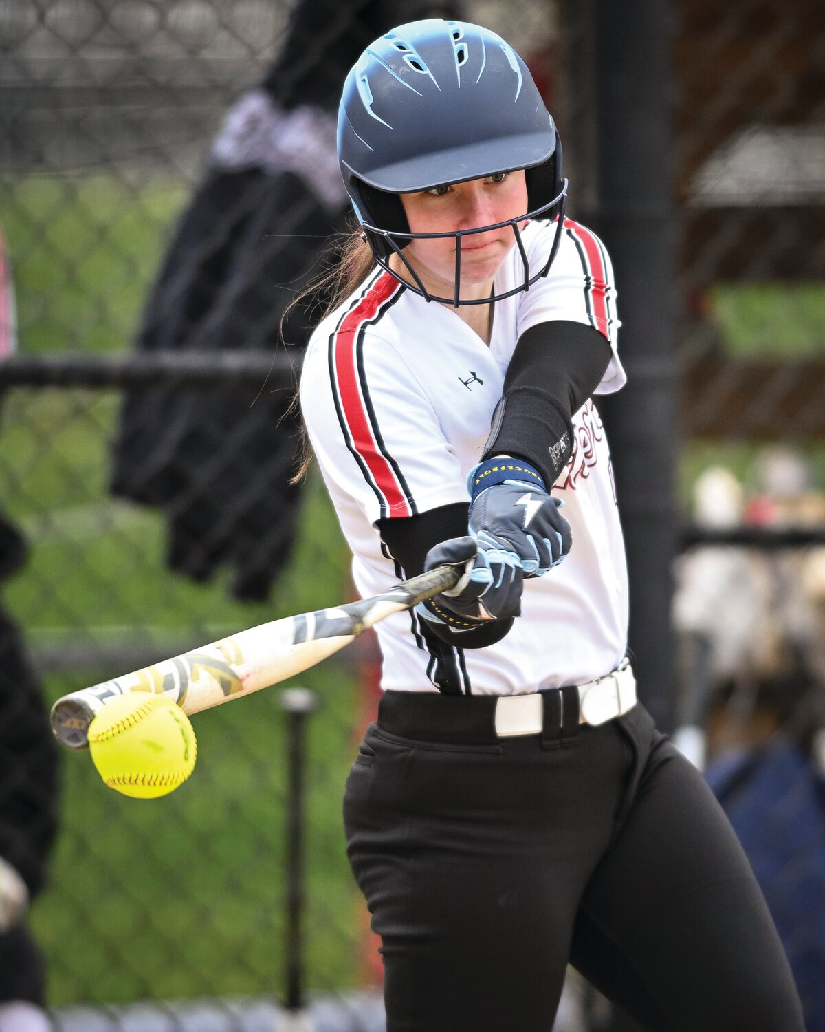 William Tennent’s Alexia Weidner drives a base hit during the three-run sixth inning.