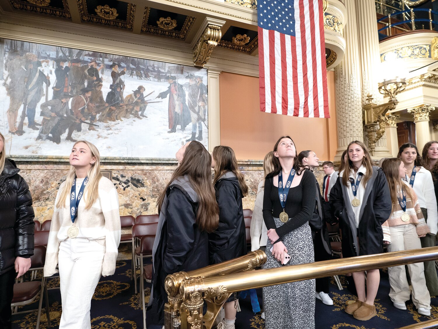 Members of the 2023 state championship Pennridge girls soccer team were recently honored on the floor of the Pennsylvania House of Representatives during a formal session.