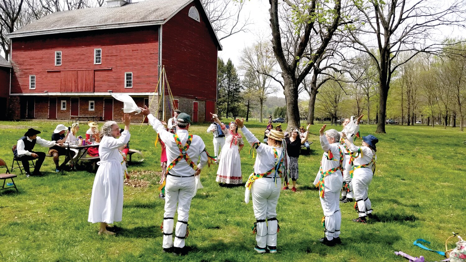 Opening day at the Erwin Stover House at Tinicum Park in Upper Black Eddy will feature bagpipes, live music and dancing beneath the maypole.