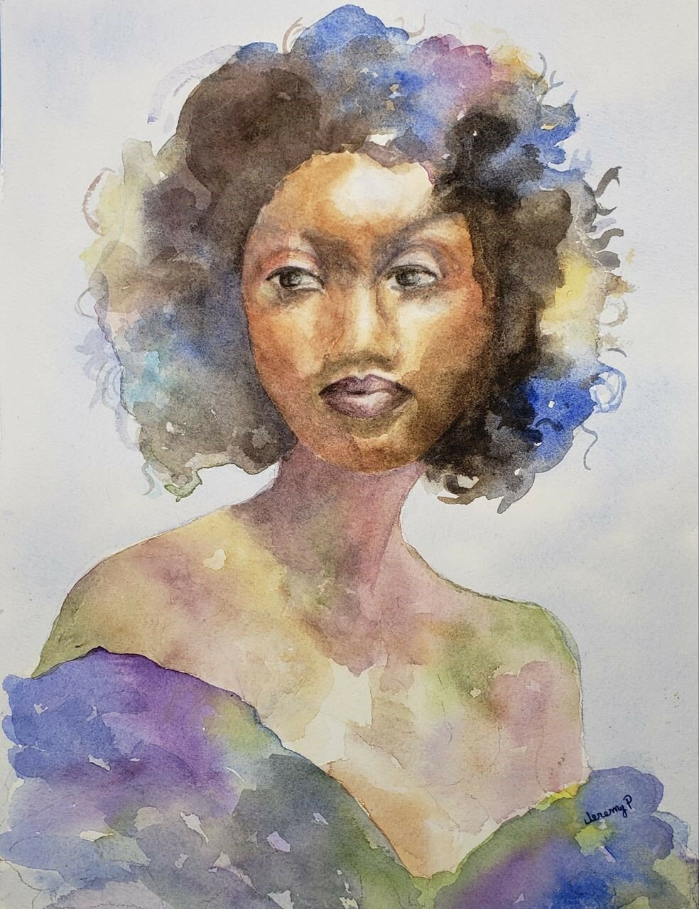 Winner of the 3rd Place award of $250 is “Lillian,” a watercolor by Jeremy Parry.