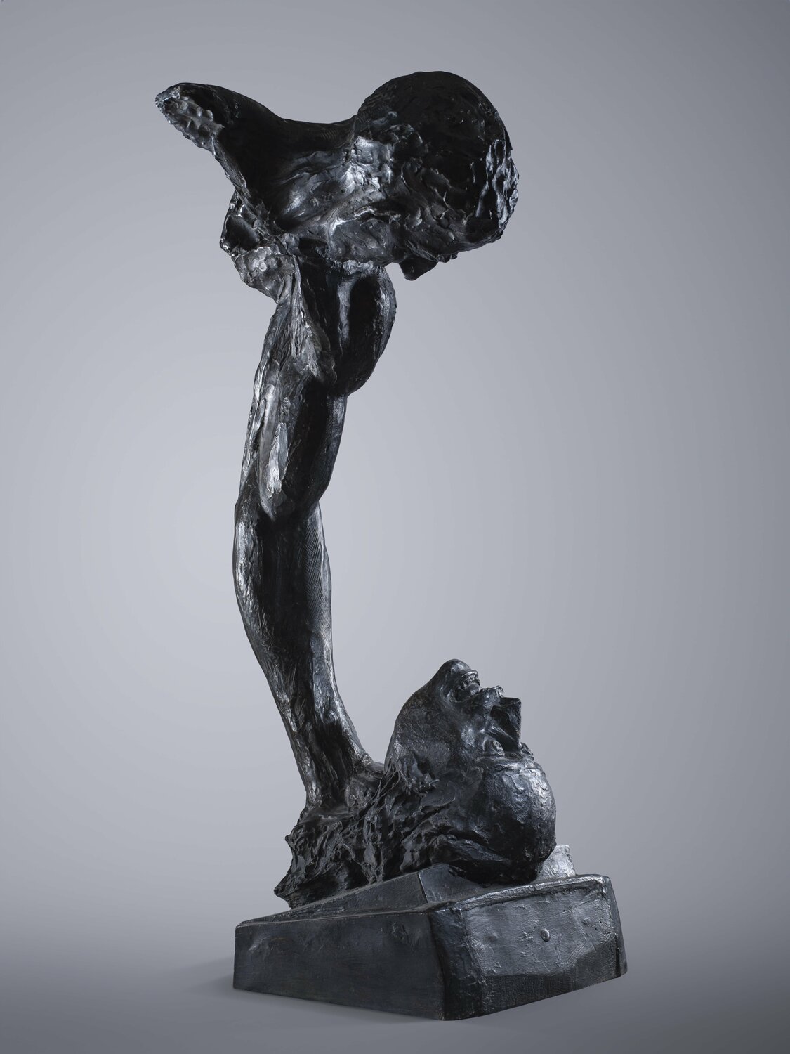 “Murder: Cain and Abel,” 1975–76, is a bronze, edition 2/6, by George R. Anthonisen (b. 1936), an anonymous gift to the James A. Michener Art Museum.
