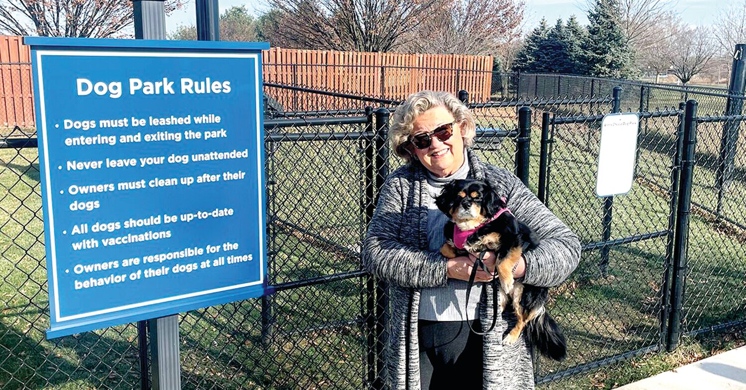 Naureen Schnee, a member of the Well-Being Committee at Ann’s Choice, enjoys long walks around campus with her furry companion Bella.