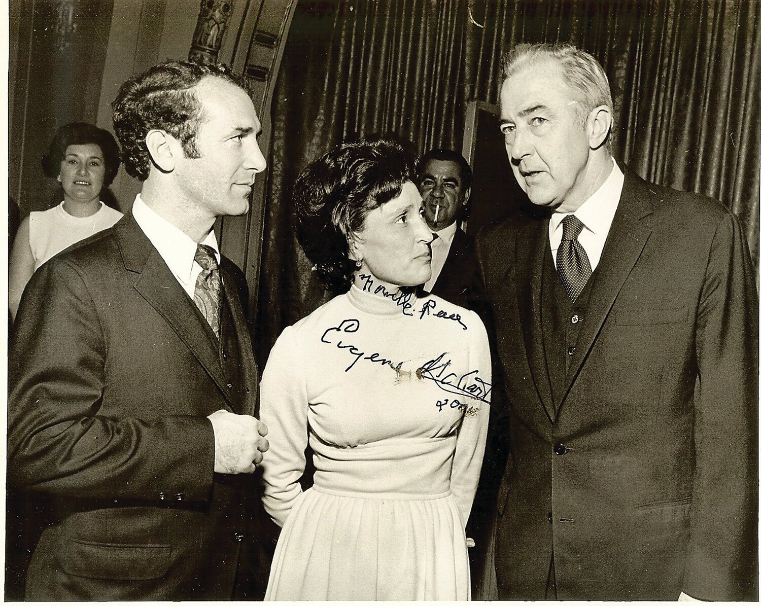 Norval Reece with Presidential Candidate Sen. Eugene McCarthy in 1968.