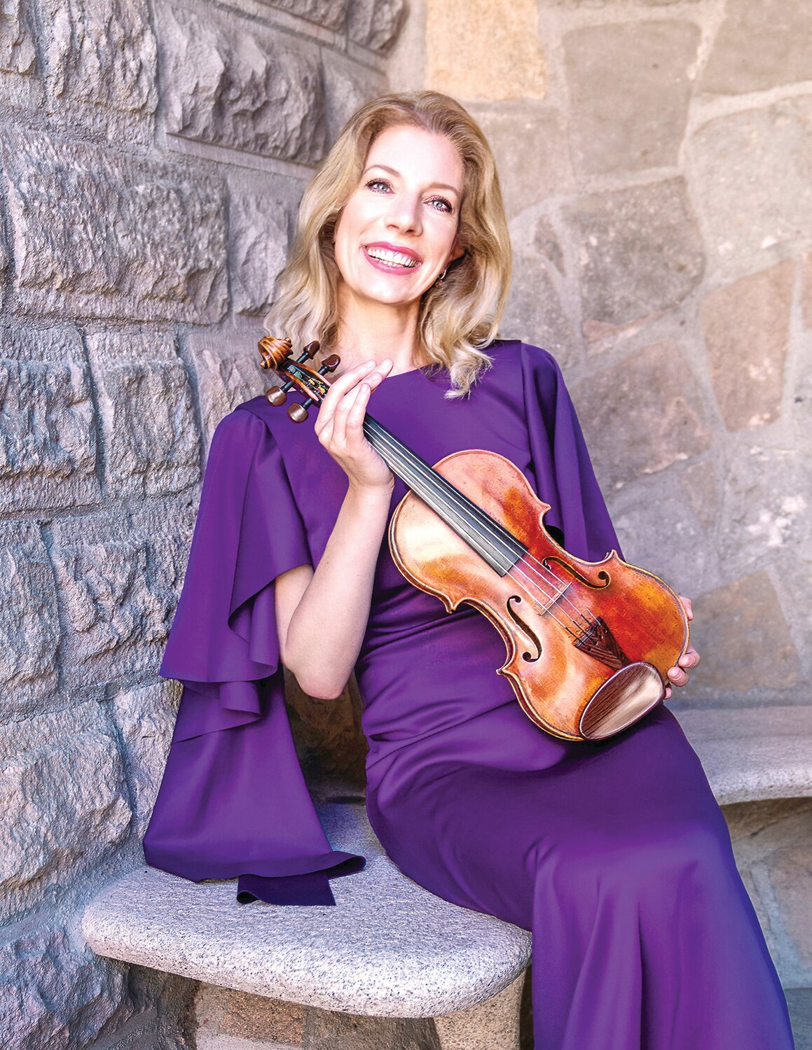 Elizabeth Pitcairn and her “Red Mendelssohn” Stradivarius violin will join Bucks County Symphony Orchestra for its Spring Concert.