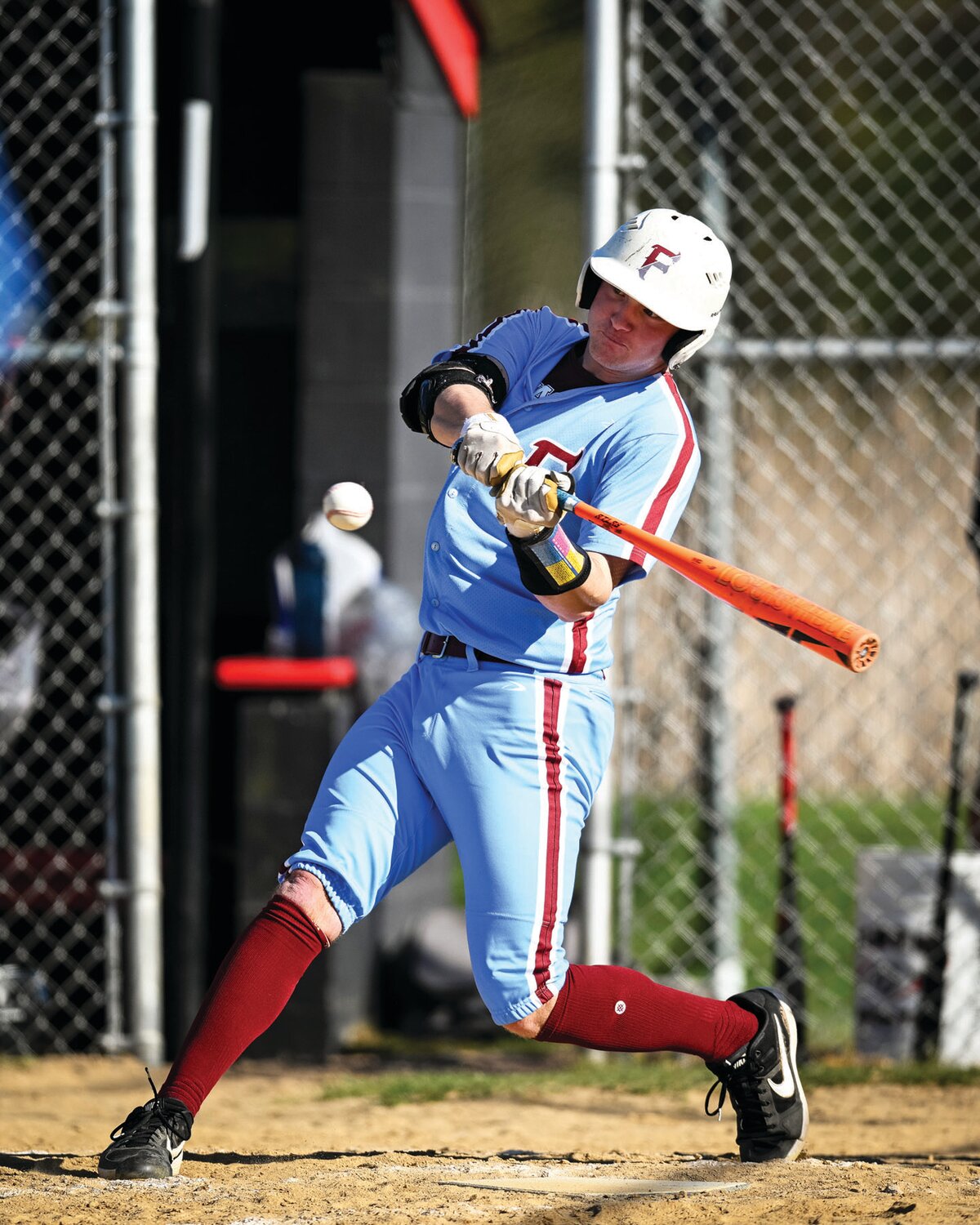 Faith Christian’s Grayson Weikel connects in the sixth inning for a two-run home run for a 3-0 lead.