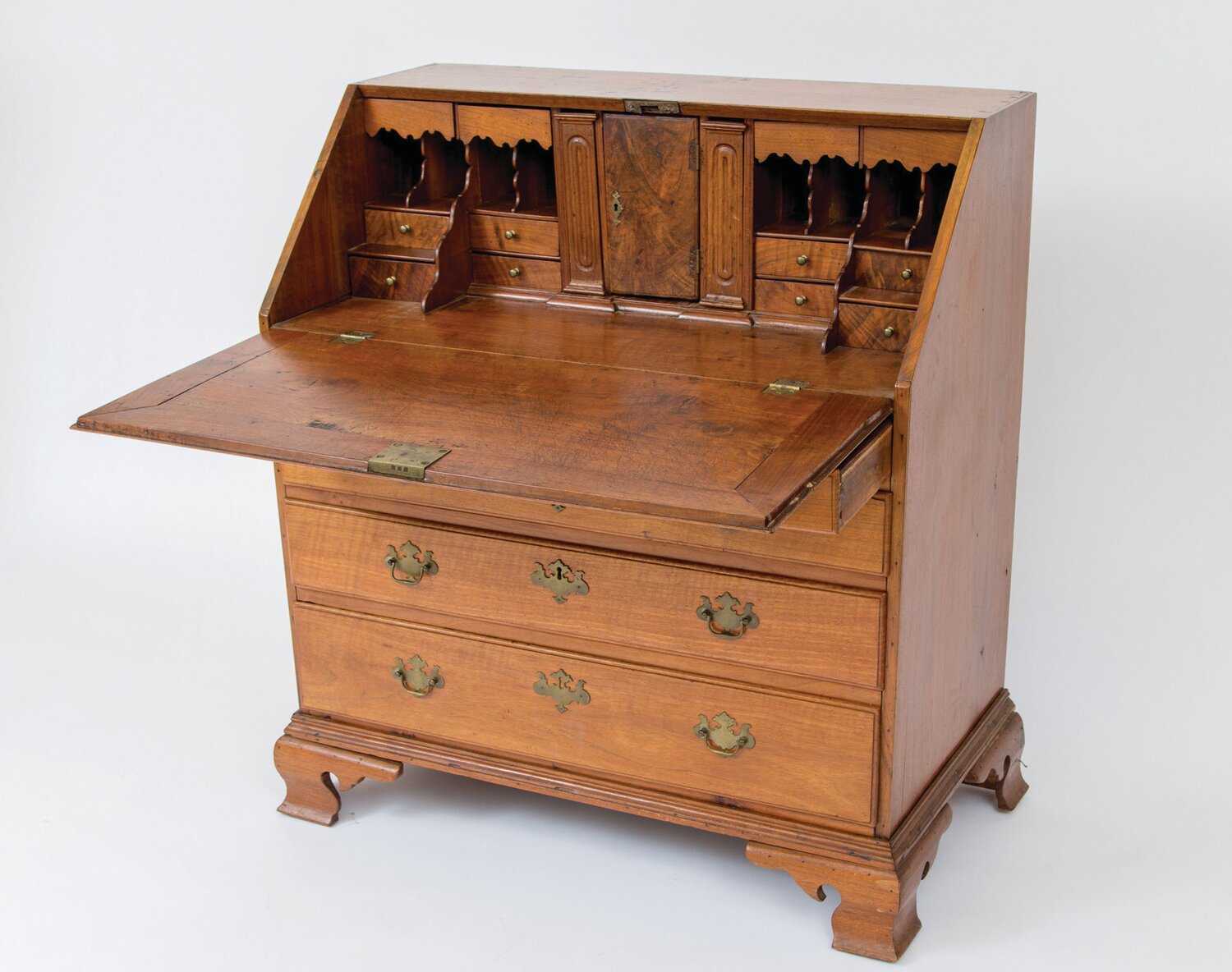 The original desk from the Bucks County Treasury robbery in Newtown, on loan courtesy of Christine Carleton.