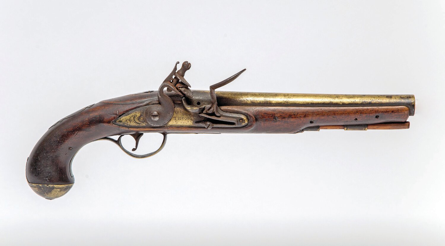 The flintlock pistol found at the site of the Halsey’s Cabin shoot-out in 1783, on loan courtesy of Clint Flack.