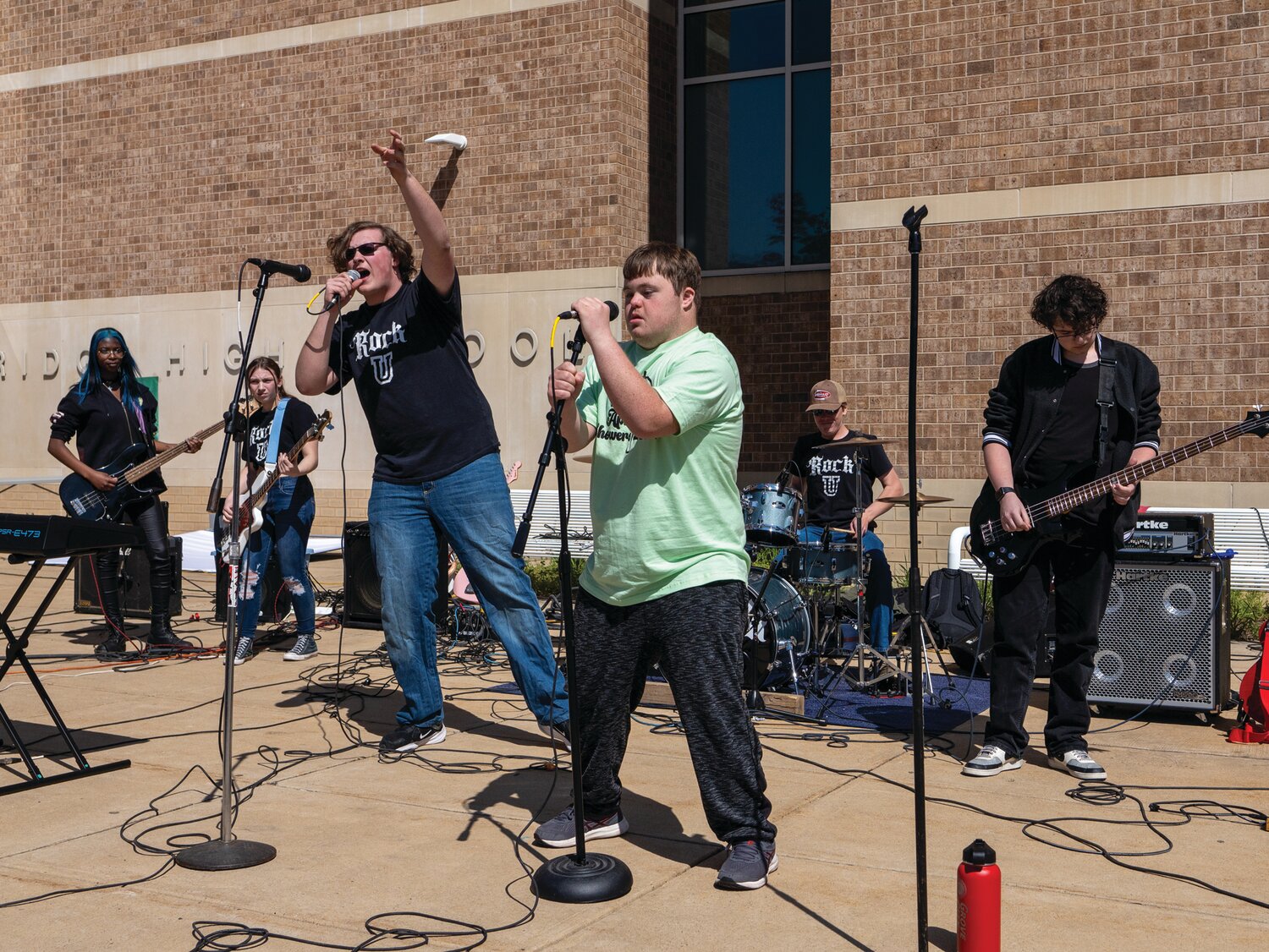 Students rock out at April Showers, an event hosted by the Unified Pennridge Club, a group that provides opportunities for those with and without disabilities to participate together in club activities and sports.