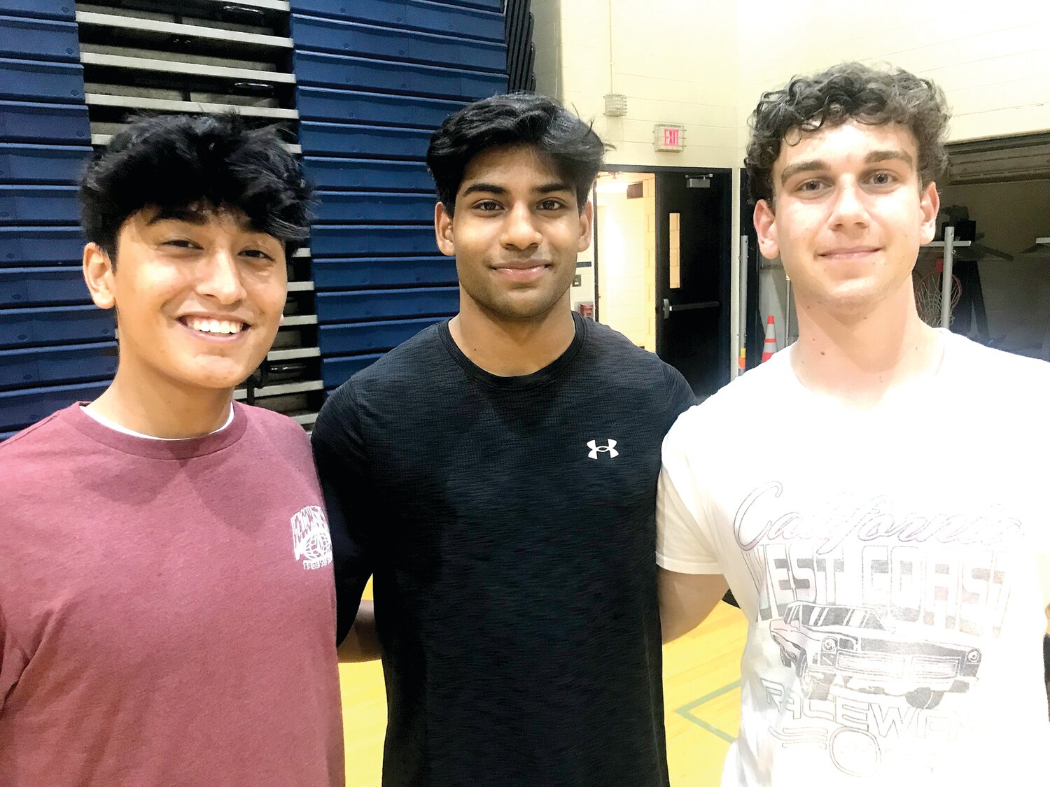 From left are: Devan Tiankee, Keertan Palayam and Hunter Klein.