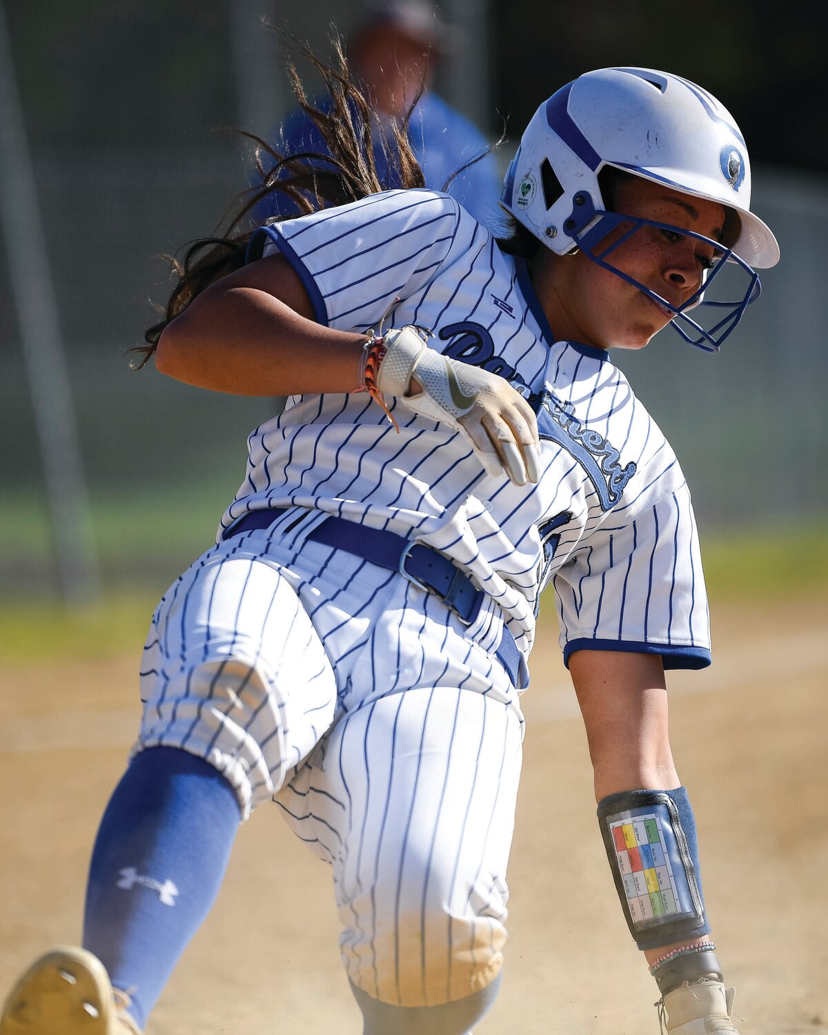 Quakertown’s Cadence Lewis scores the 11th run of the game for the Panthers in the bottom of the sixth inning.