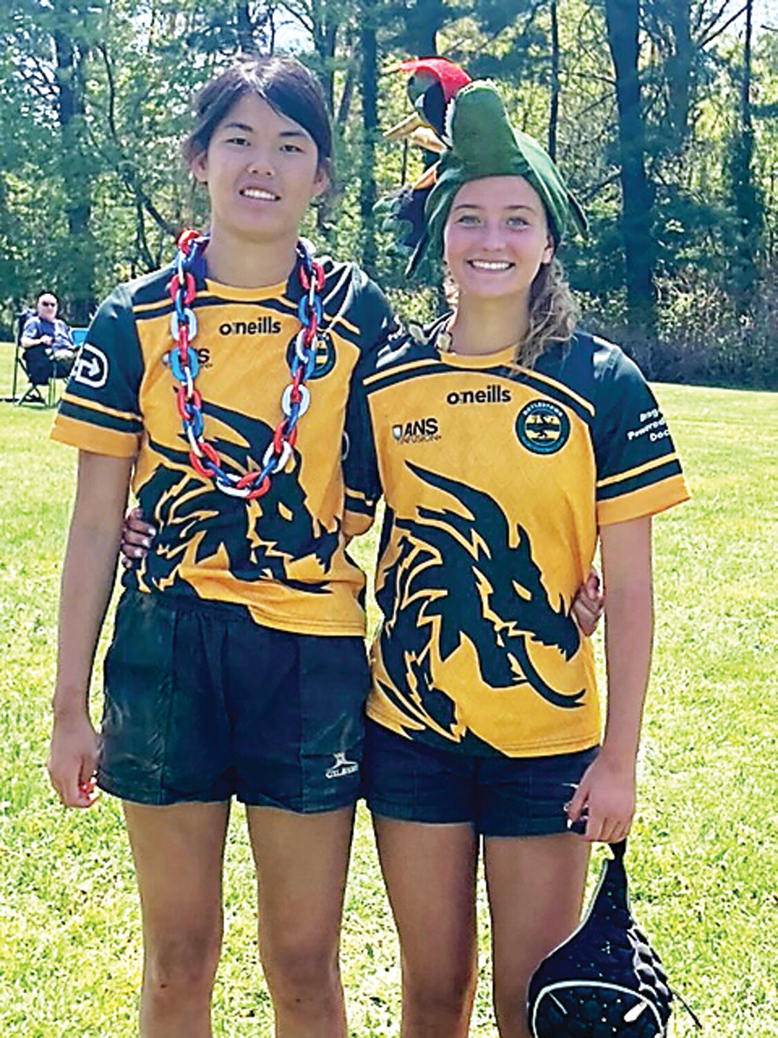 Doylestown Rugby Academy high school girls player Addy LaCarrubba earned the Hit Chain Award and Siena Accardi  was named the Player of the Match following their home game on April 28.